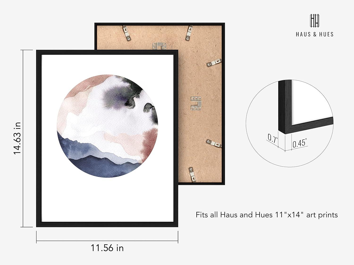 HAUS AND HUES Watercolor Prints Wall Art Pastel - Set of 4 Minimalist Wall Art Prints and Posters, Modern Wall Art for Bedroom, Minimalistic Art Prints, Color Swirls Circles Wall Art (11x14 UNFRAMED)