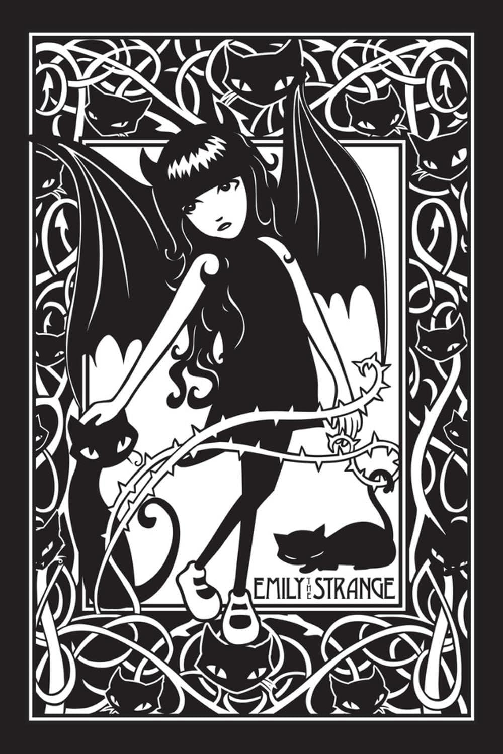 Art.com Bat Girl Premium Giclee Print by Emily the Strange, 12" x 18"