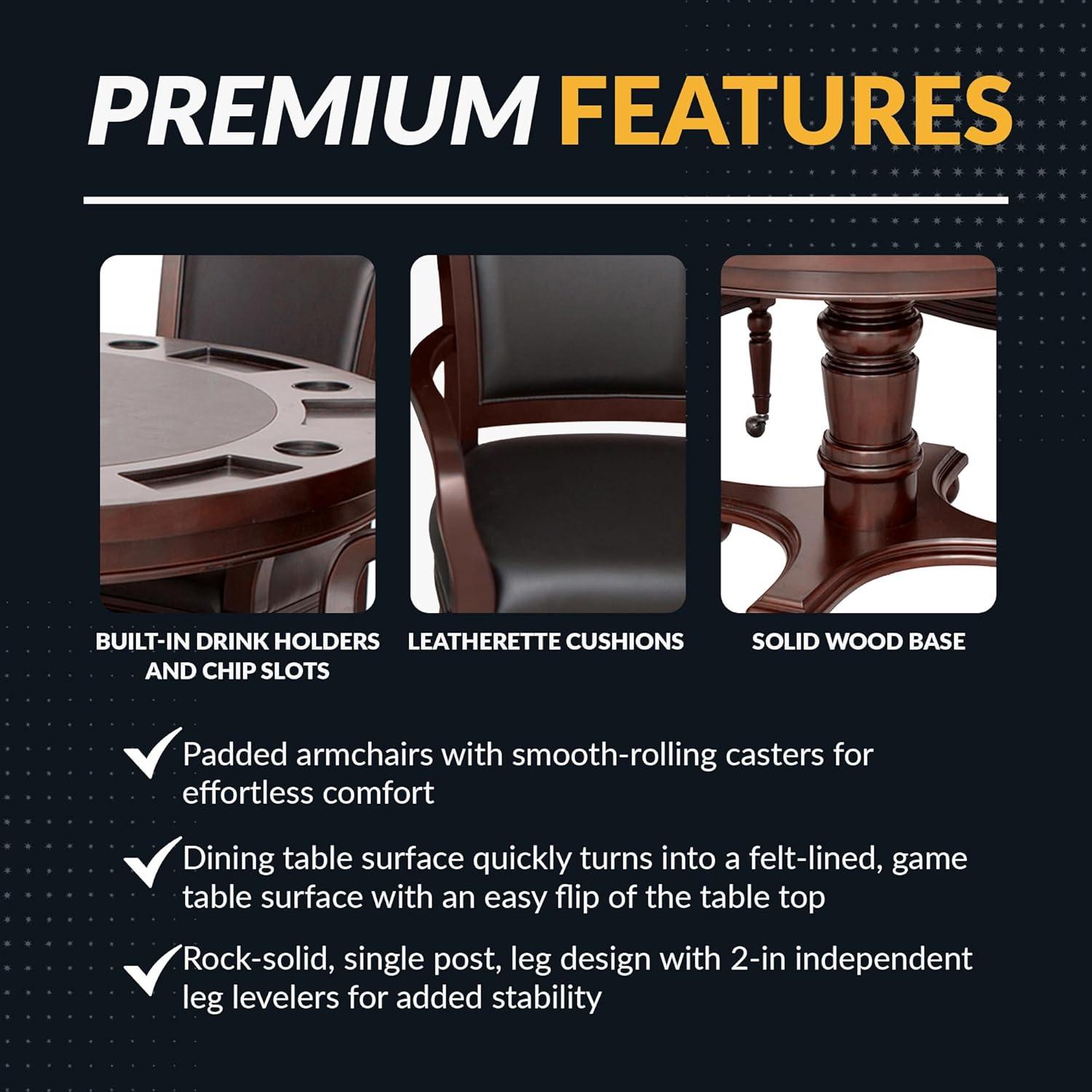 Hathaway Games Bridgeport 2-in-1 Poker Table Set