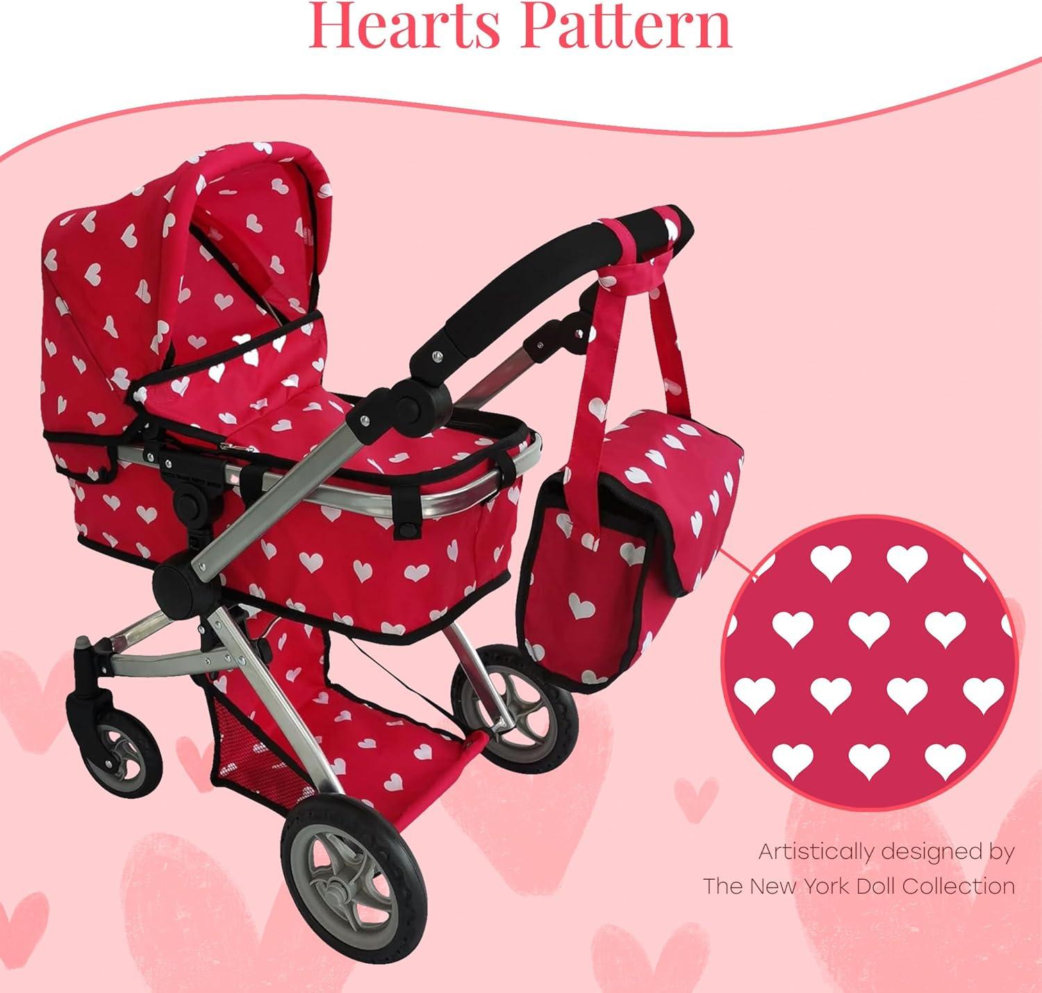 The New York Doll Collection Convertible Combo Baby Doll Stroller