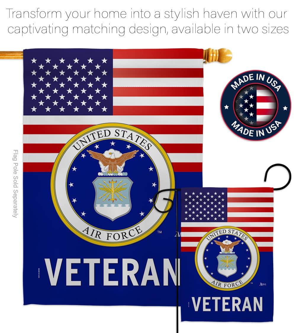 Americana Home & Garden G142620-BO 13 x 18.5 in. US Air National Guard Veteran Garden Flag with Armed Forces Double-Sided Decorative Vertical Flags House Decoration Banner Yard Gift