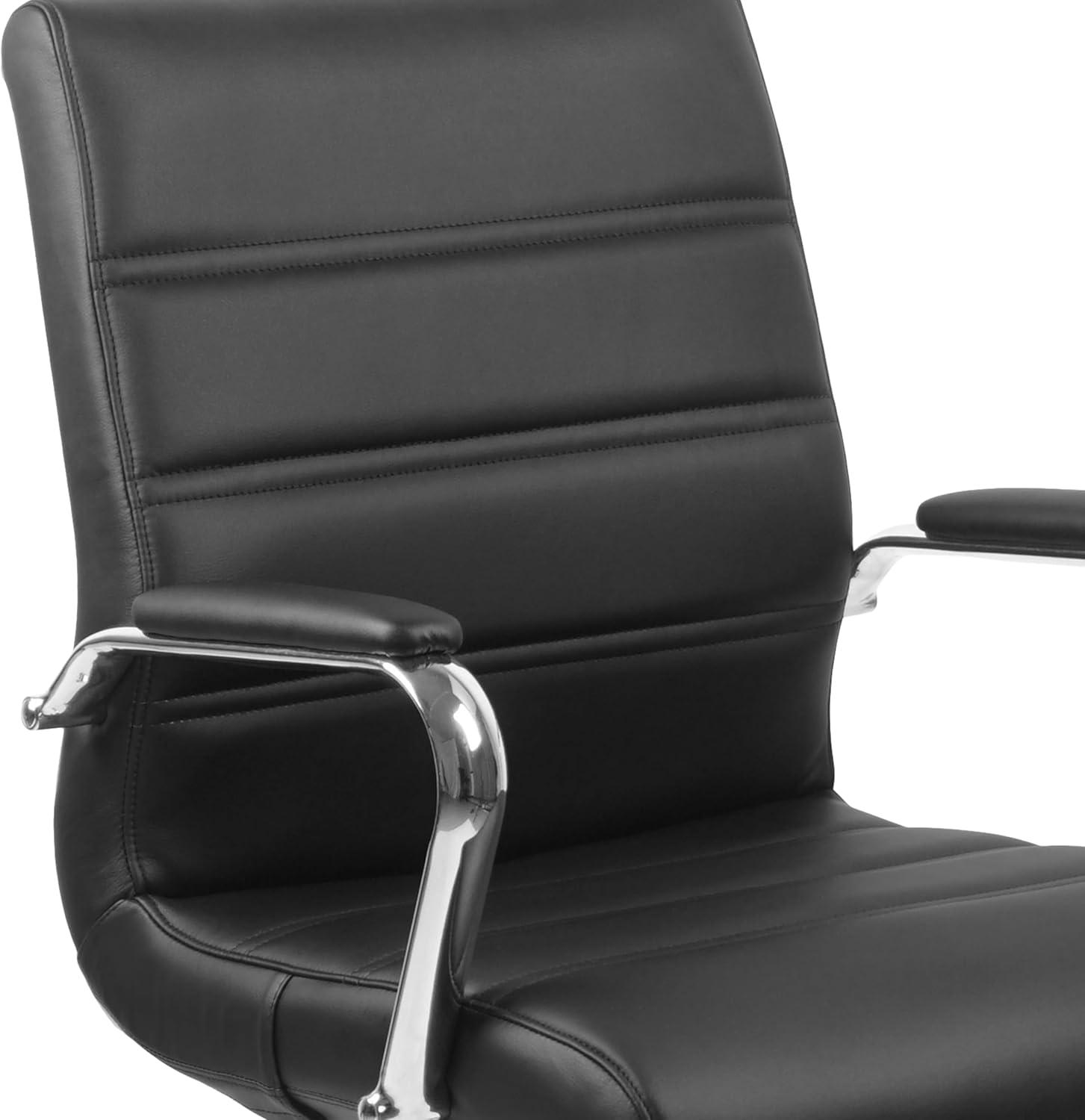 Flash Furniture Mid-Back Executive Swivel Office Chair with Metal Frame and Arms