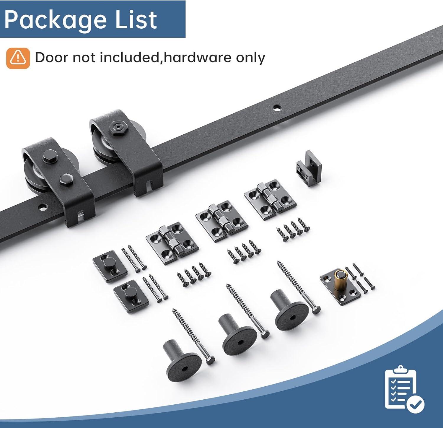 MAXAYA 36" Bifold Barn Door Hardware Kit - Space Saving Folding ...