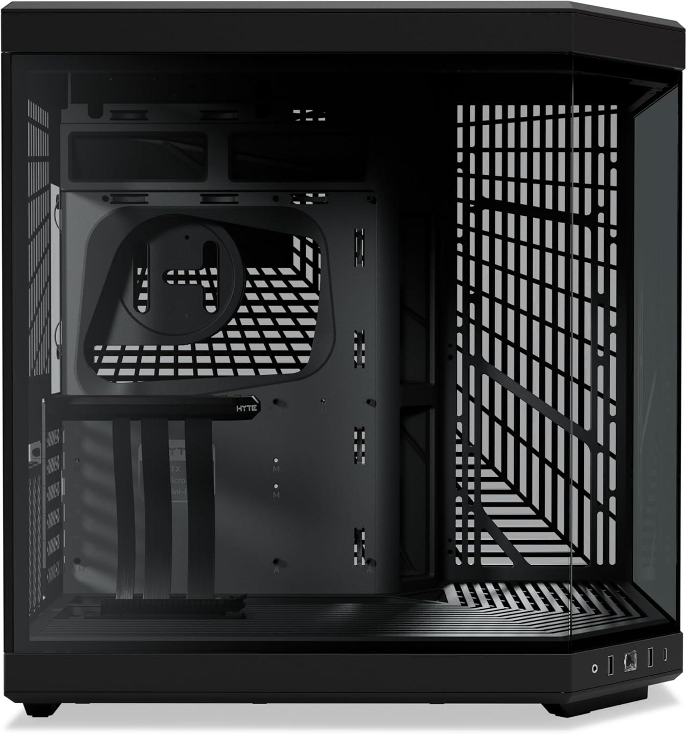 HYTE Y70 CS-HYTE-Y70-B Dual Chamber Mid-Tower ATX Case with PCIe 4.0 Express Riser Cable Included, Black