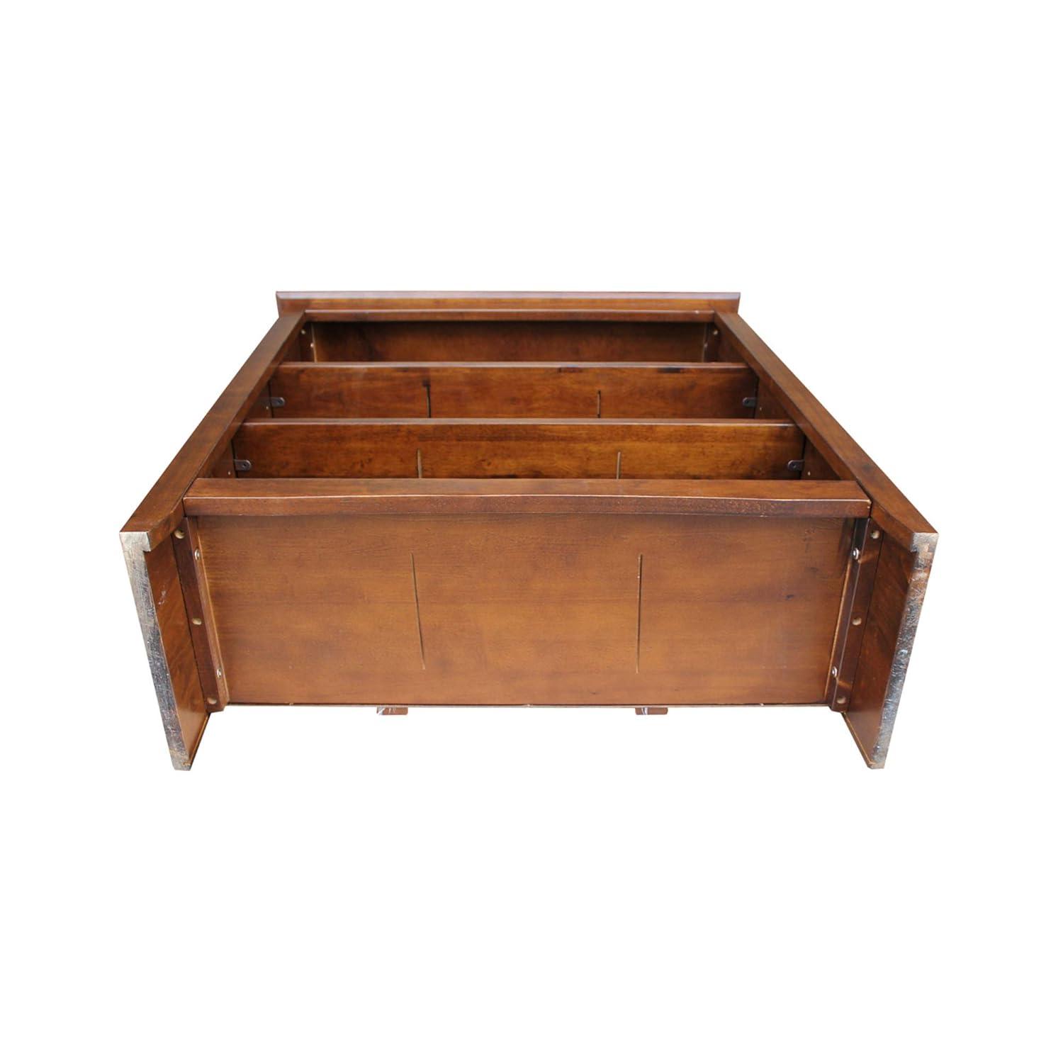 72" Shaker Bookshelf Espresso - International Concepts: Solid Parawood, 6 Fixed Shelves