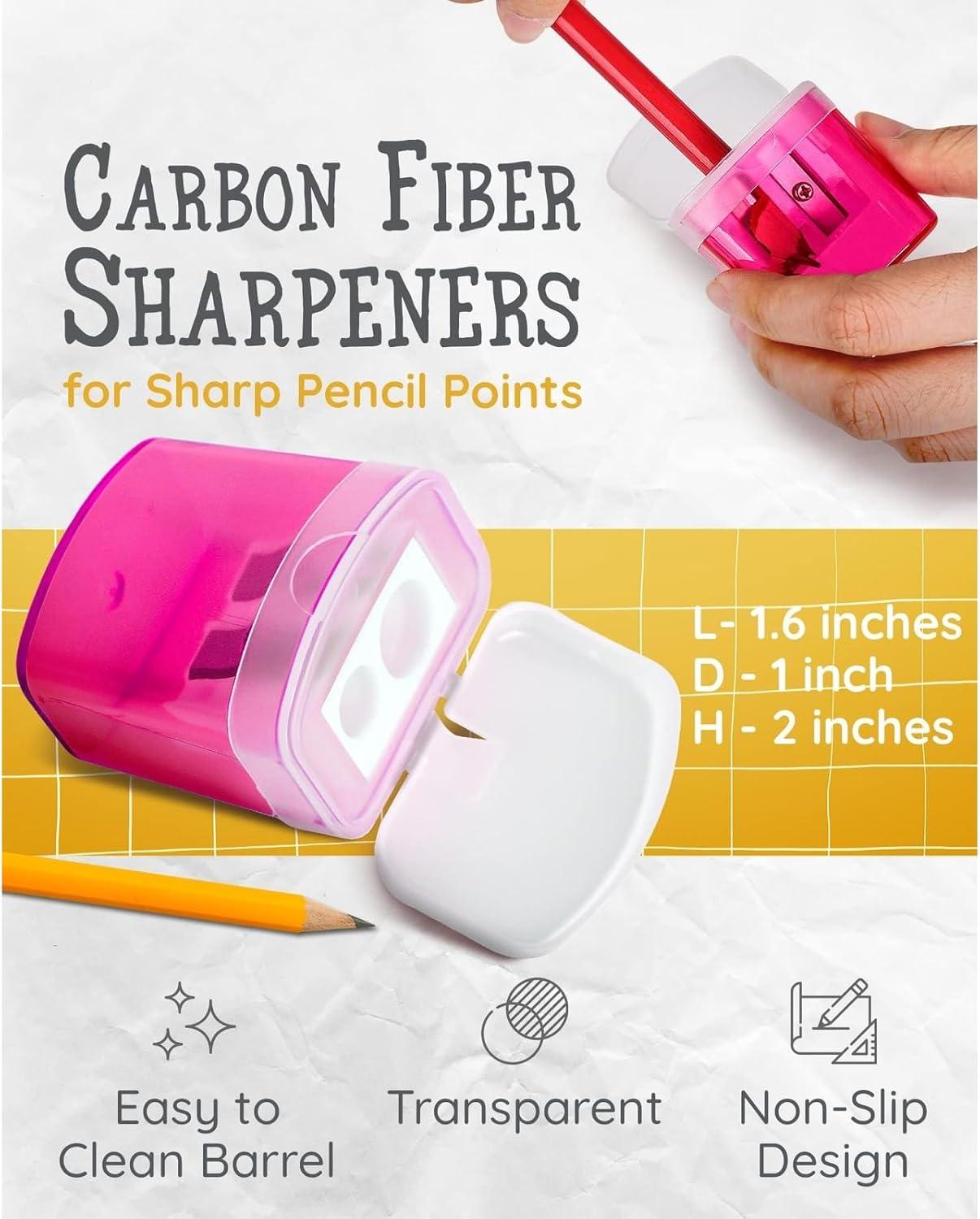 Paper Junkie 100 Pack Pencil Sharpeners - Double Hole Sharpener for Classroom Supplies, Pencil Sharpener for Kids