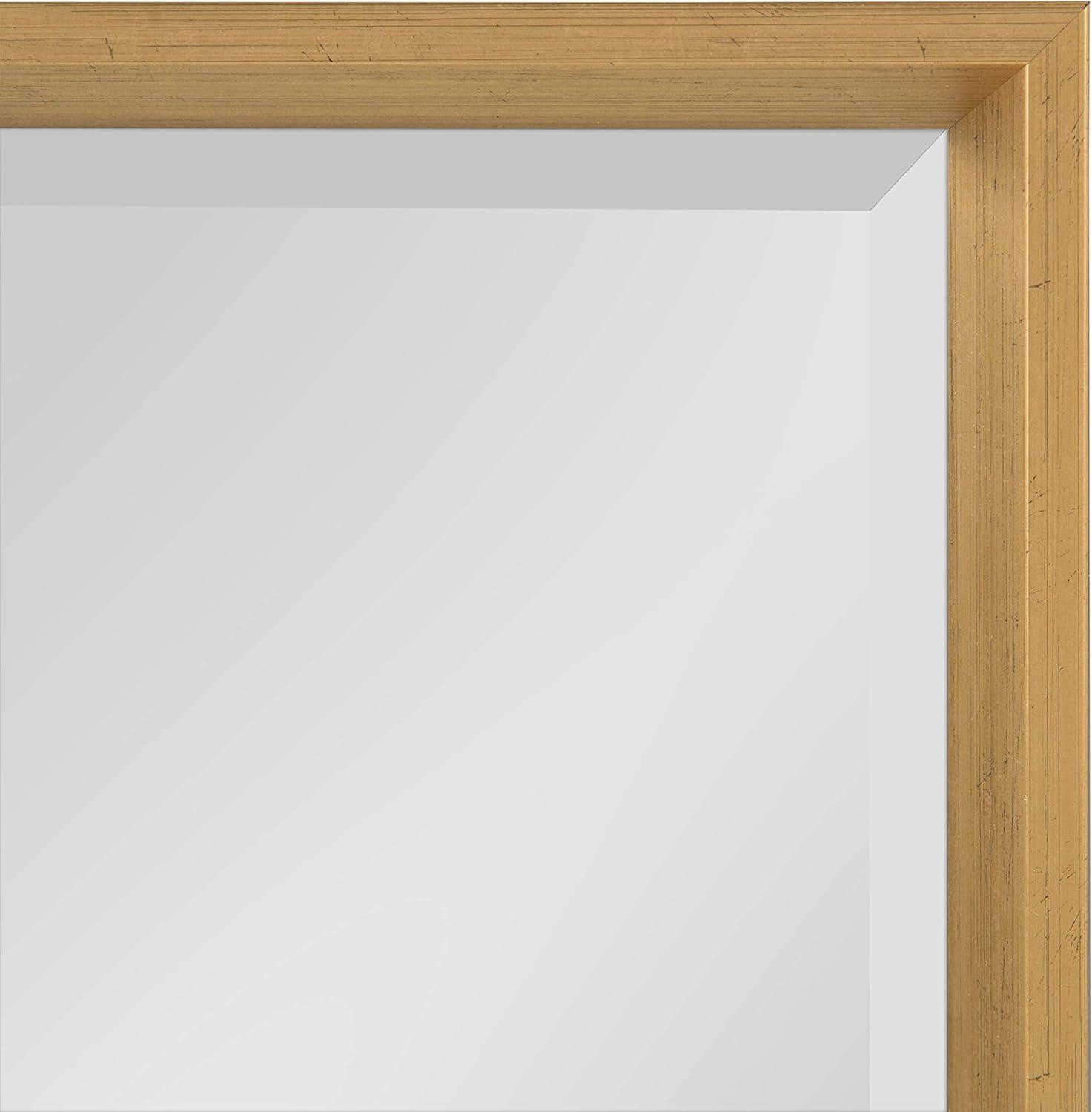 26" x 38" Calter Framed Wall Mirror Gold - Kate and Laurel: Modern Rectangle, No Assembly Required