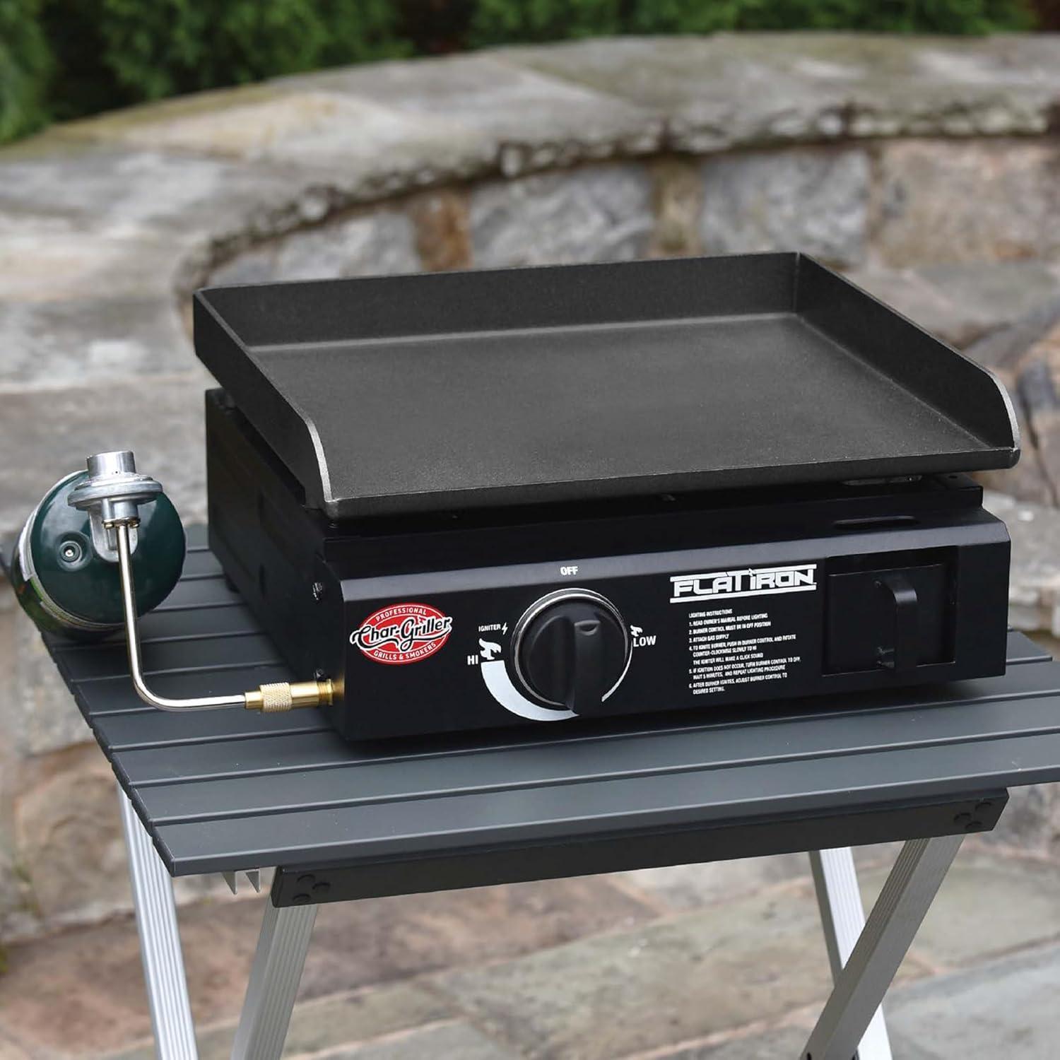 Char-Griller Single Burner Portable Propane Gas Griddle