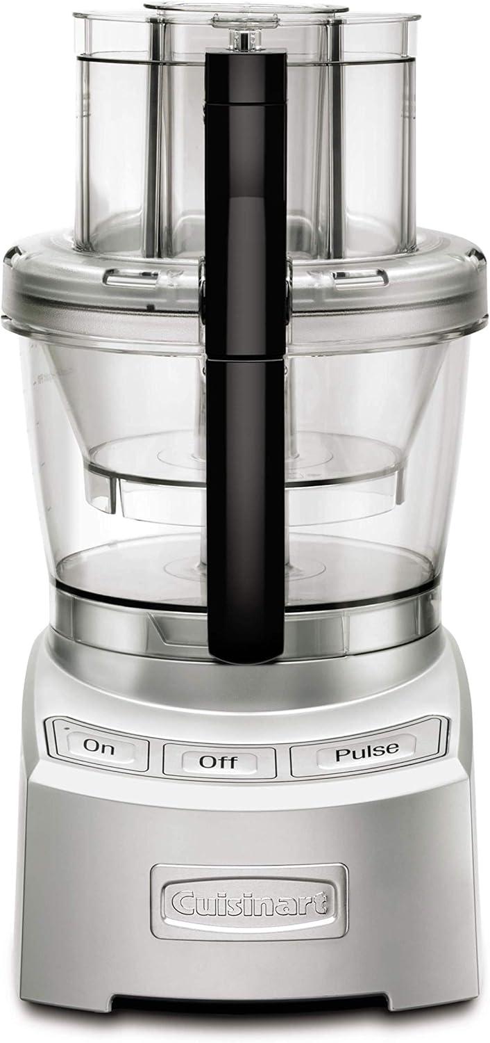 Die-Cast Silver 12-Cup Food Processor with Touch Controls