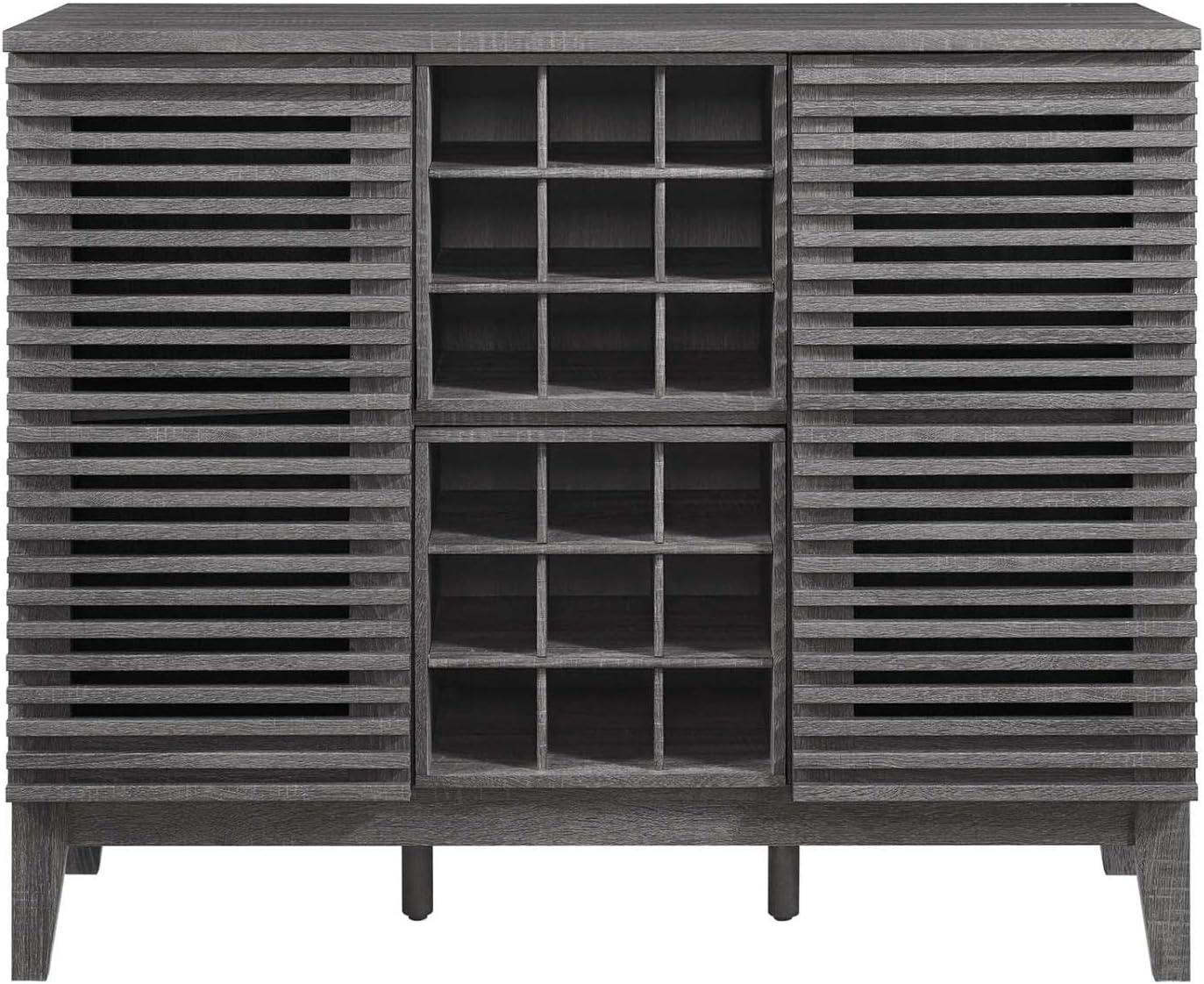 Modway Render Bar Cabinet in Charcoal