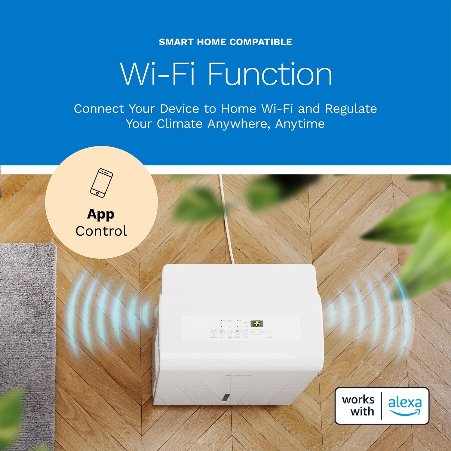 hOmeLabs hOmeLabs 50 Pint Wi-Fi Dehumidifier for up to 7,000 Sq Ft Rooms (MAX 120 Pint at 95°F, 90% RH) – Powerful Humidity Control for Large Rooms and Basements