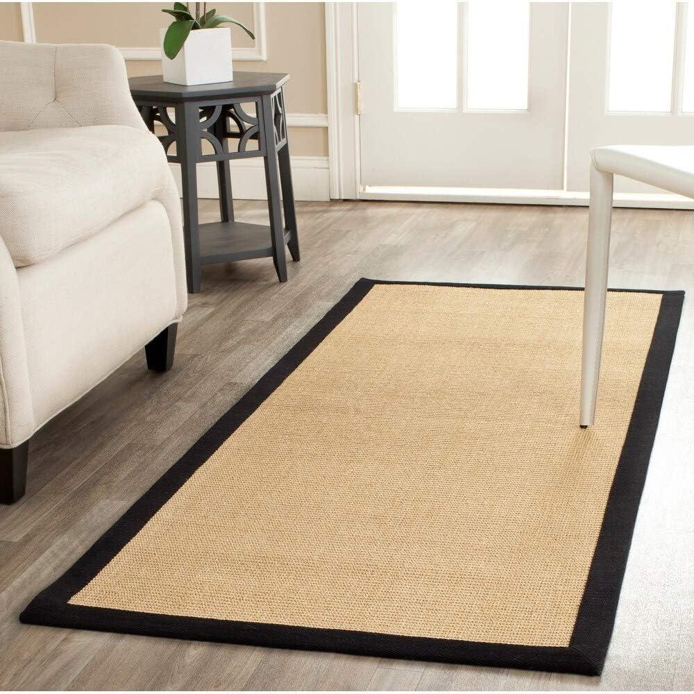 Natural Fiber NF441 Power Loomed Indoor Area Rug - Maize/Wheat - 6'x6' - Safavieh.