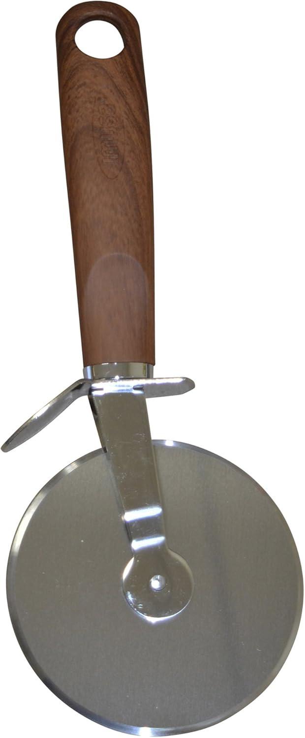 IMUSA 3.5" Stainless Steel Pizza Wheel with Wood Look Handle