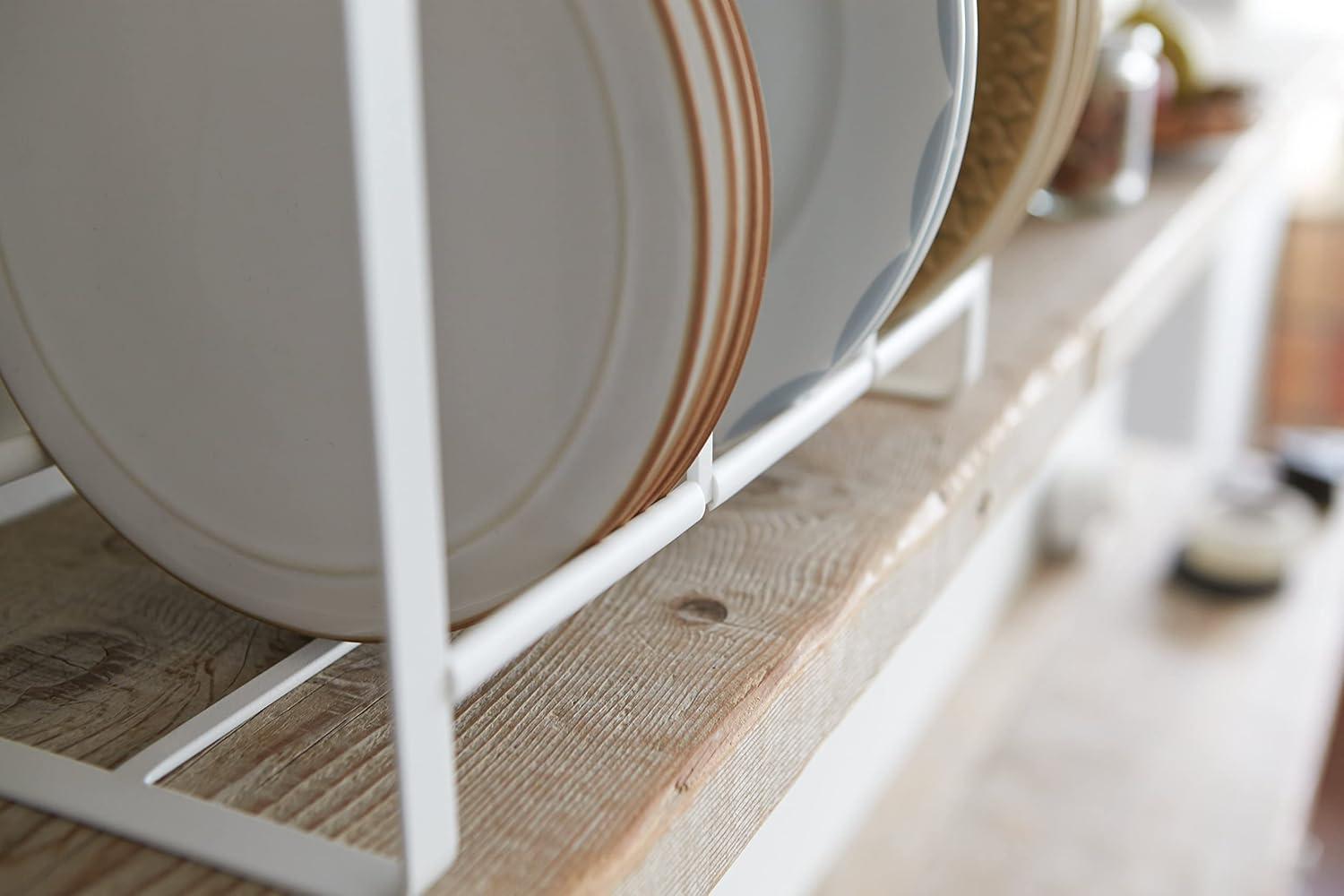 Yamazaki Tosca Wide White Dish Storage Rack