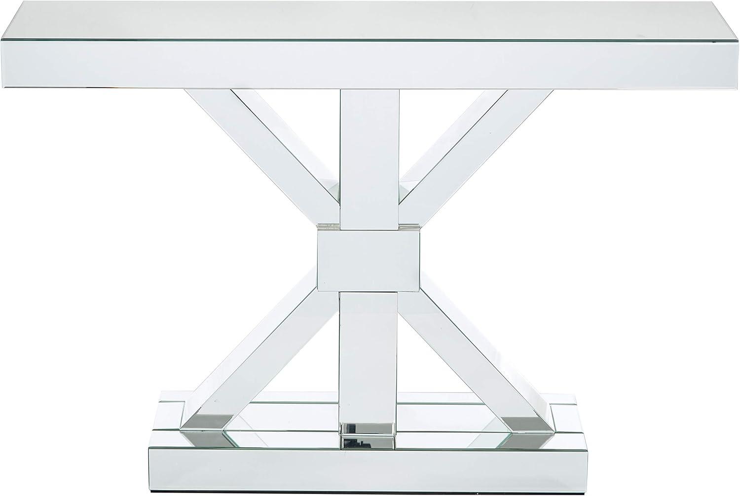 Coaster Company Essence Reventlow X-Shaped Base Console Table Clear Mirror