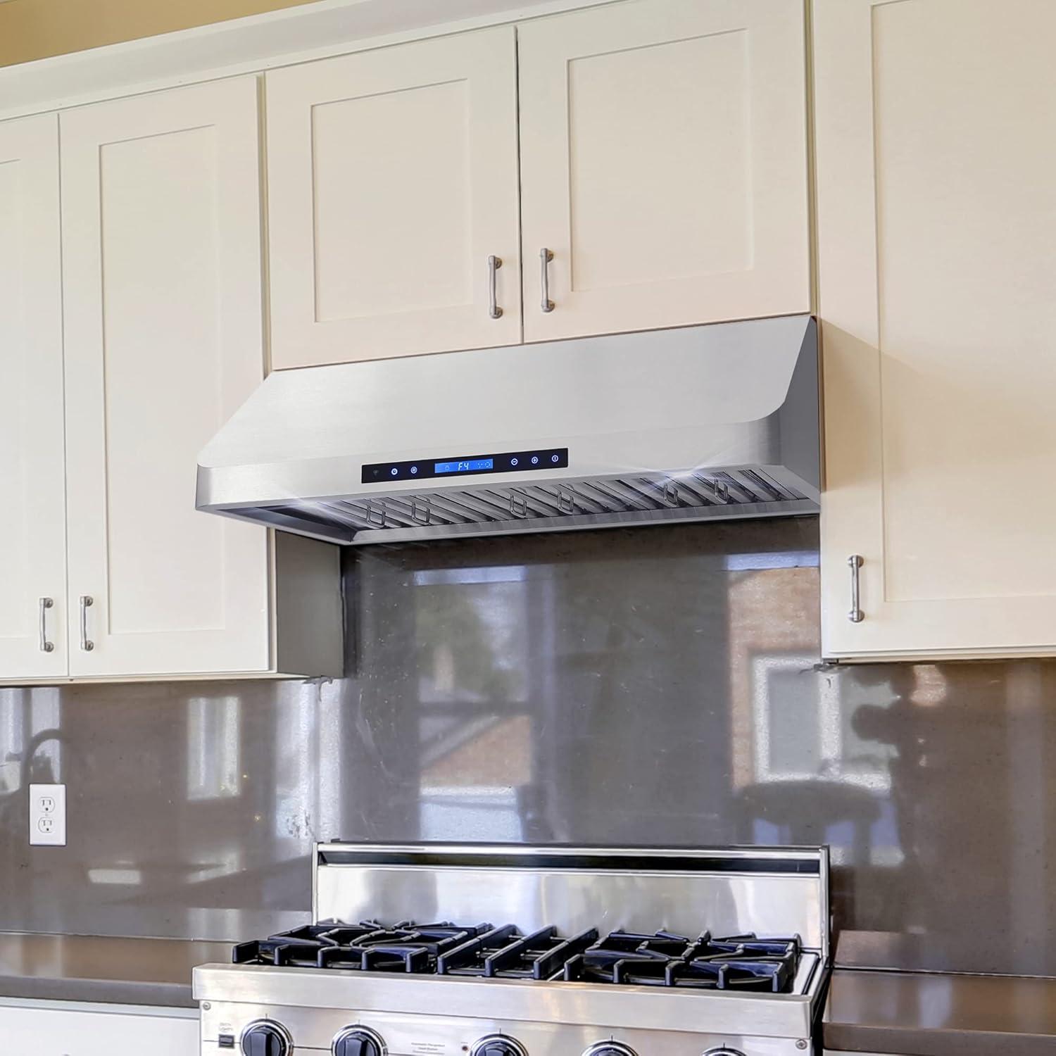 Cosmo COS-QS90 36 in. 500 CFM Ducted Under Cabinet Range Hood in Stainless Steel