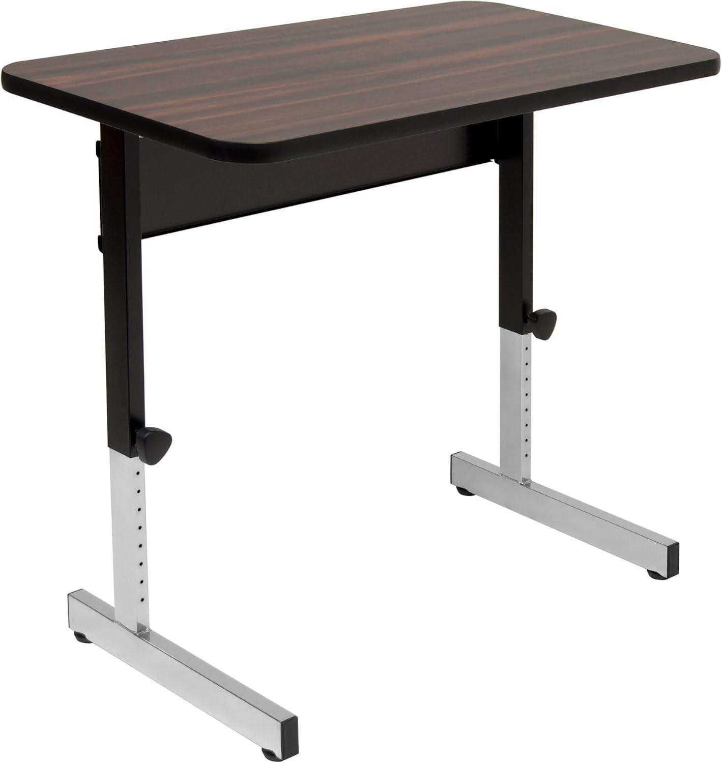 AdjustaFlex 36" Black/Walnut Height-Adjustable Work Desk