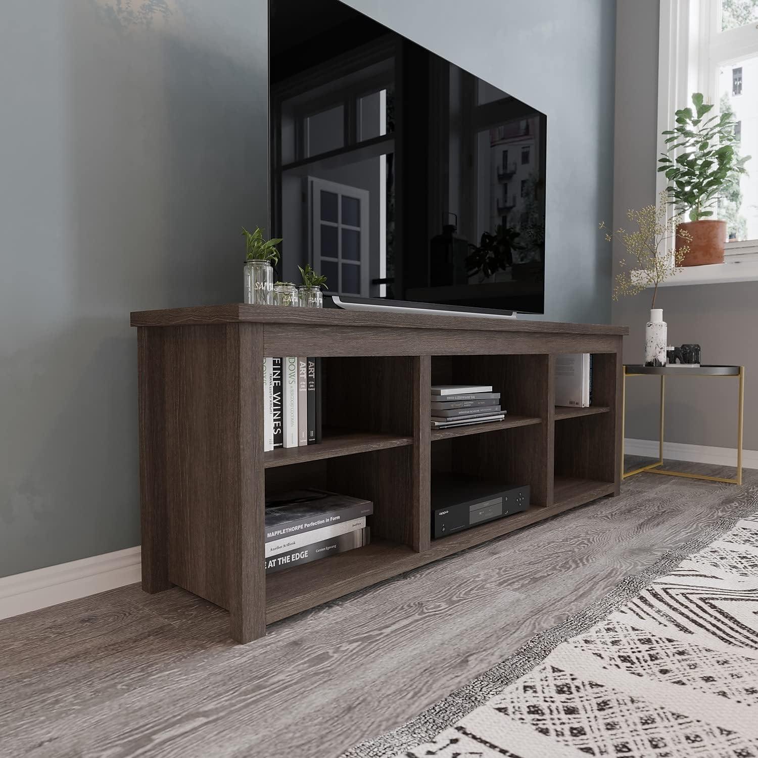 Flash Furniture Kilead Collection 3 Shelves Modern TV Stand, Espresso