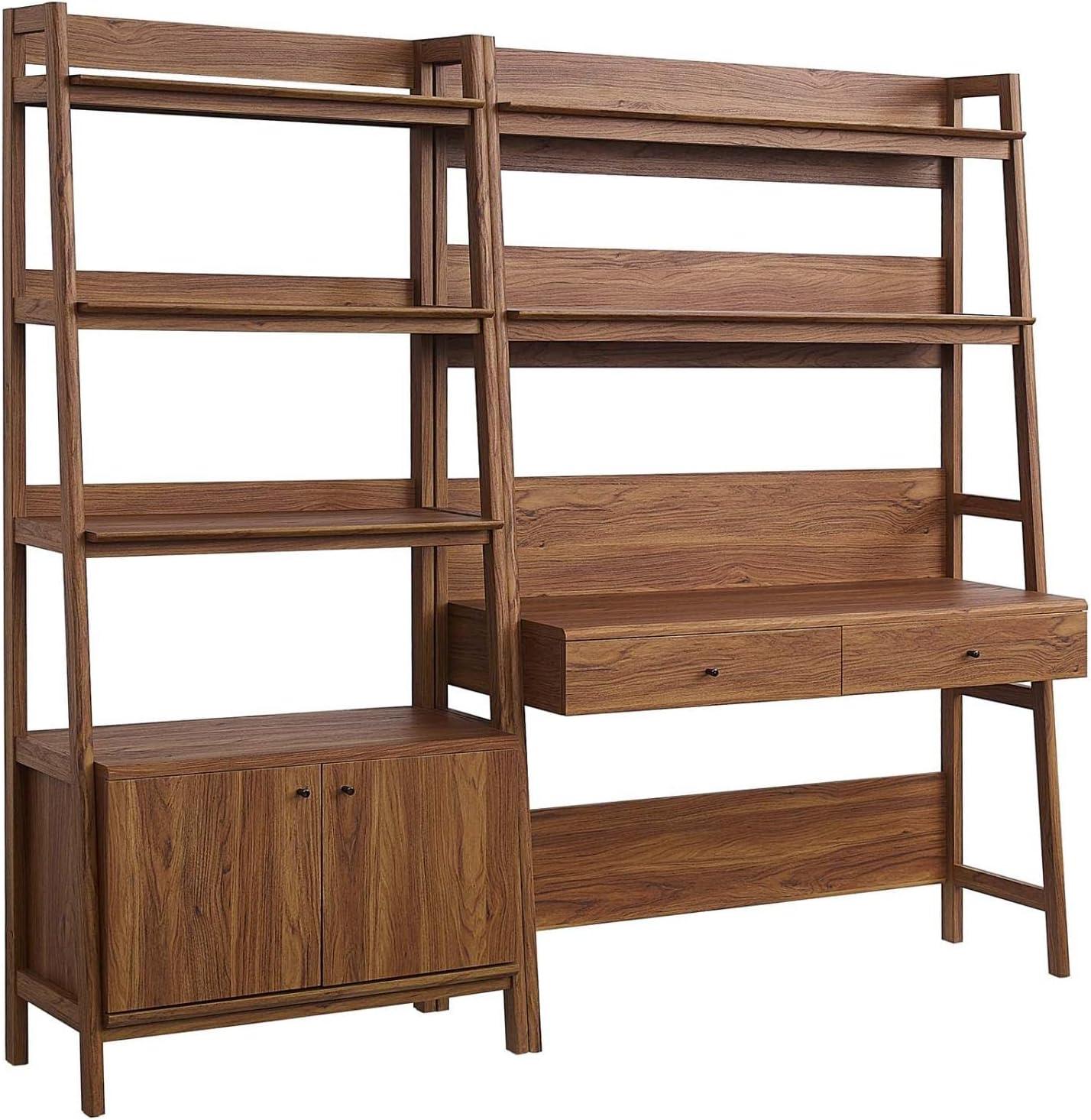 Modway Modway Bixby 2-Piece Wood Office Desk and Bookshelf