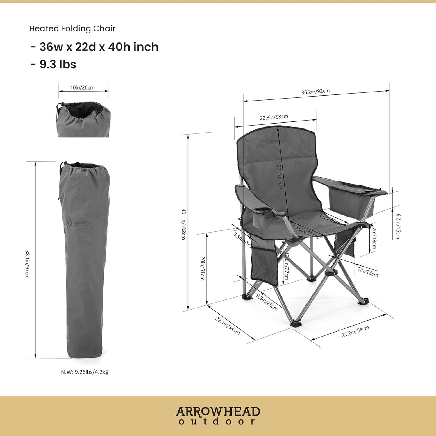 Folding Camping Chair with Cushions