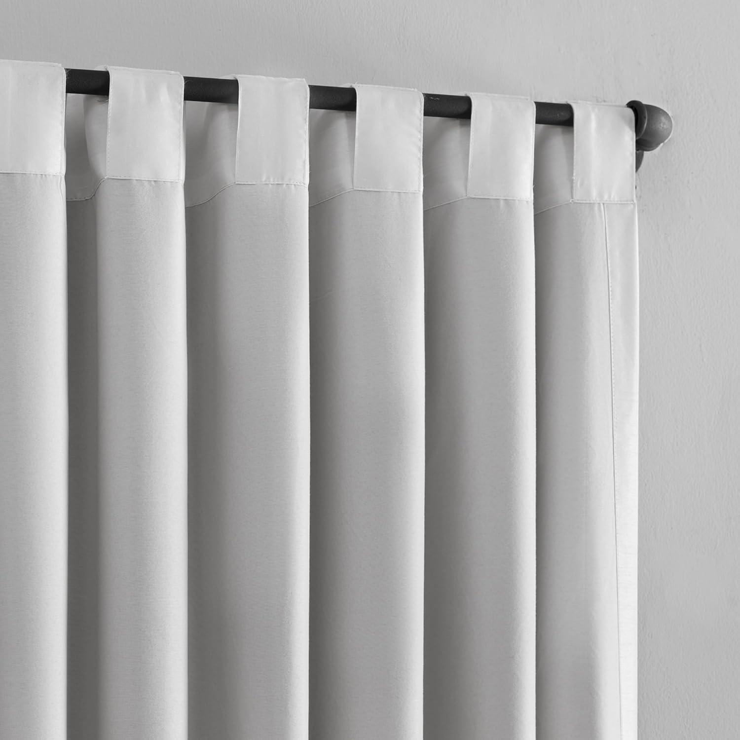 Faux Dupioni Silk Thermal Extreme 100% Blackout Back Tab Curtain Panel