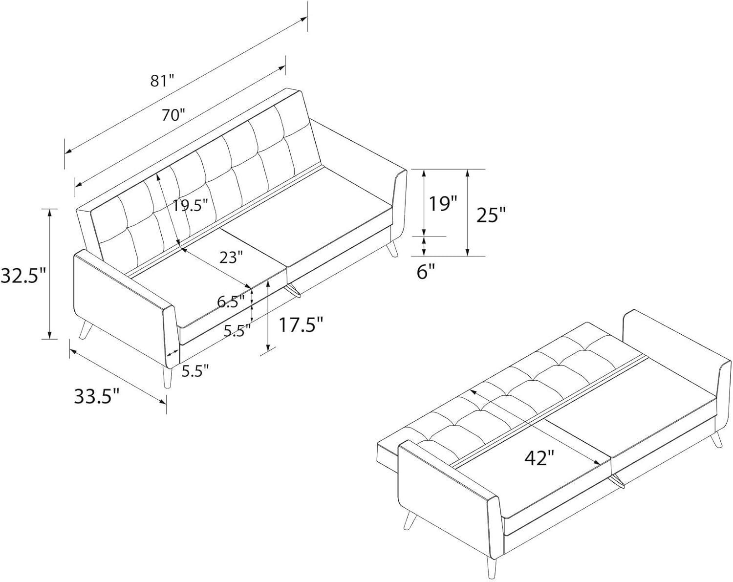 Dorel Home Products Parker Futon with Storage