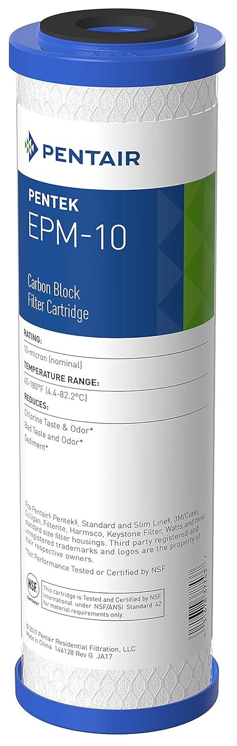 Pentek EPM-10 Carbon Block Filter Cartridge, 9-3/4 inch x 2-7/8 inch, 10 Microns