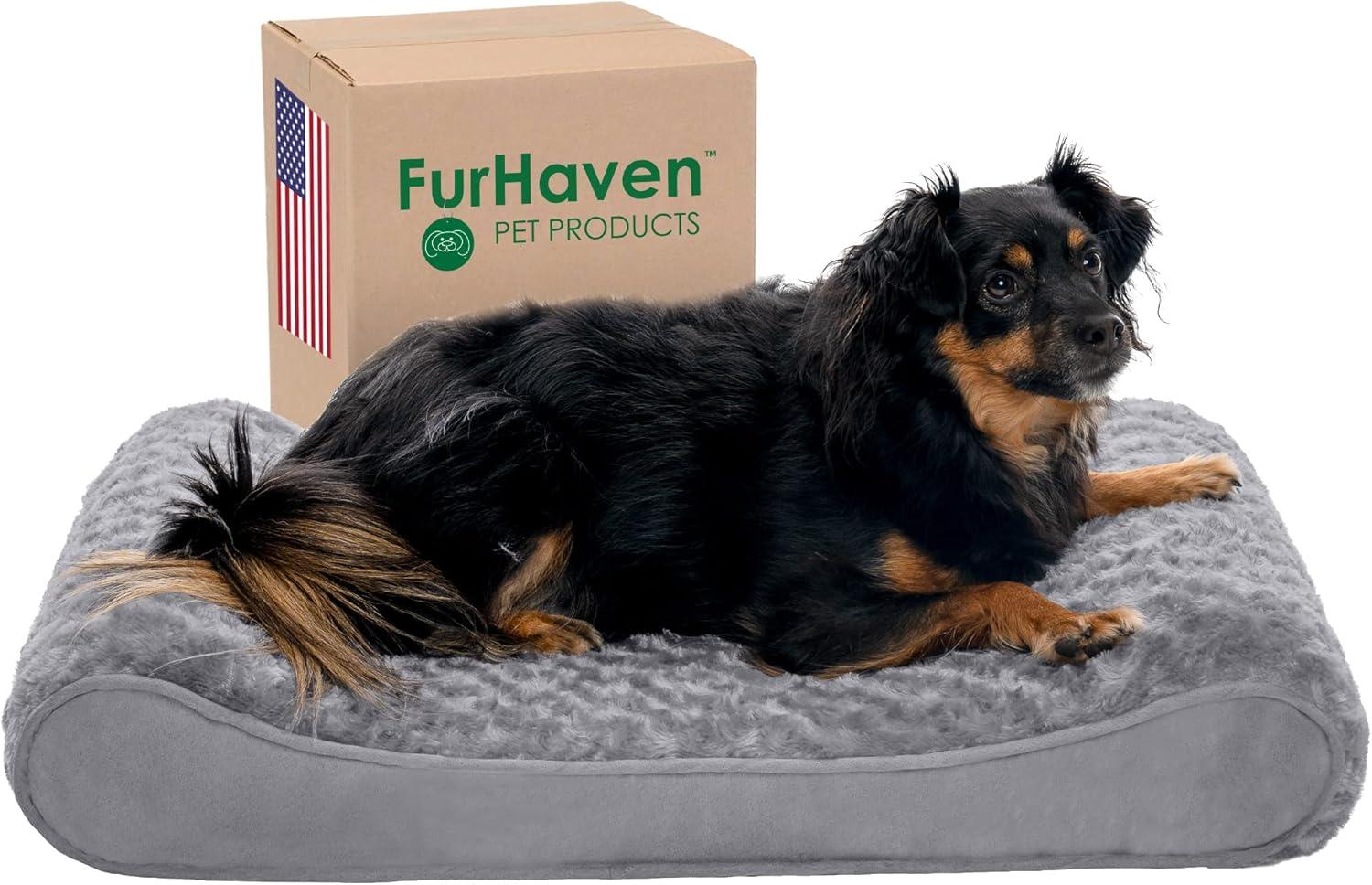 FurHaven Ultra Plush Luxe Lounger Orthopedic Dog Bed - Medium, Gray