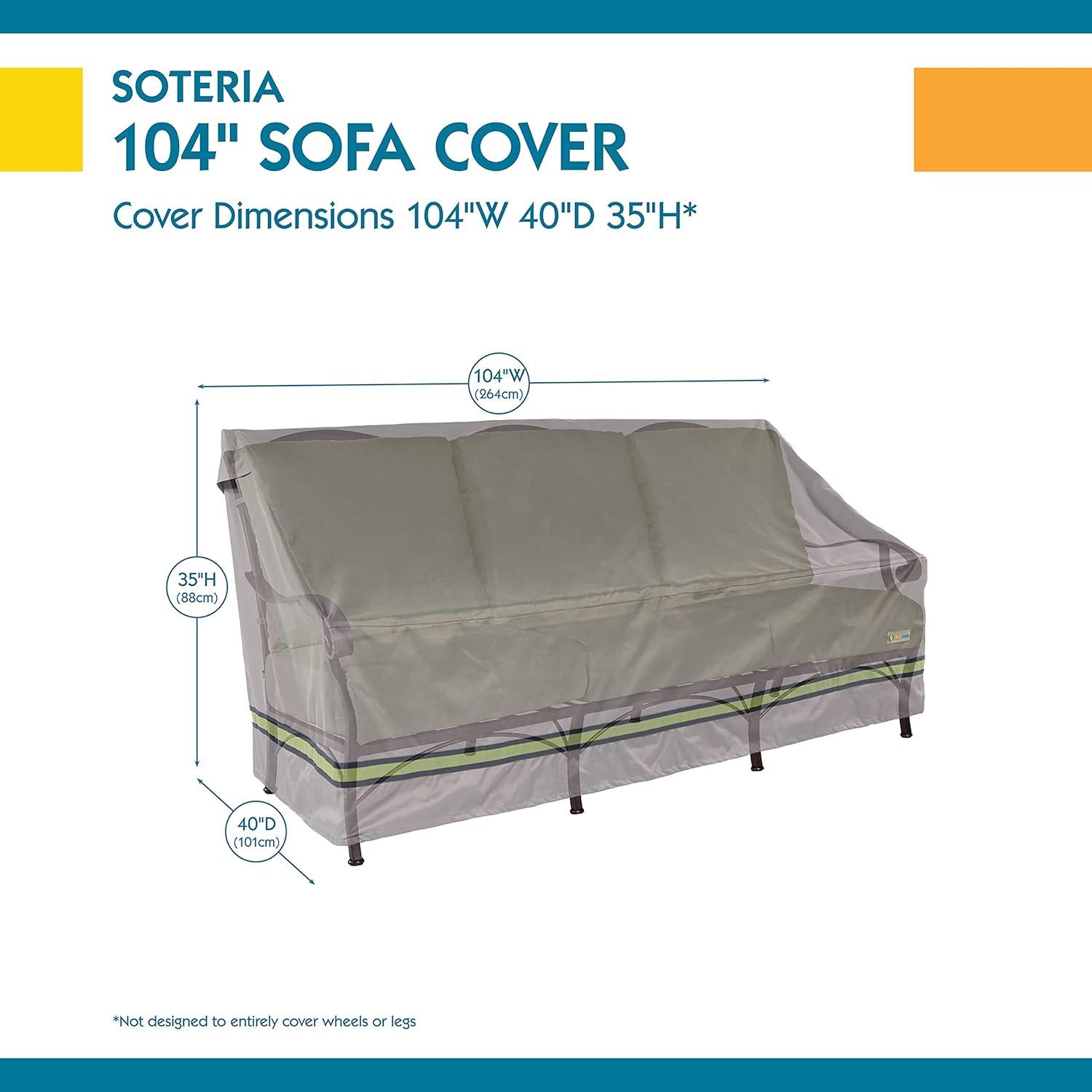 Duck Covers Soteria Waterproof 104 Inch Patio Sofa Cover