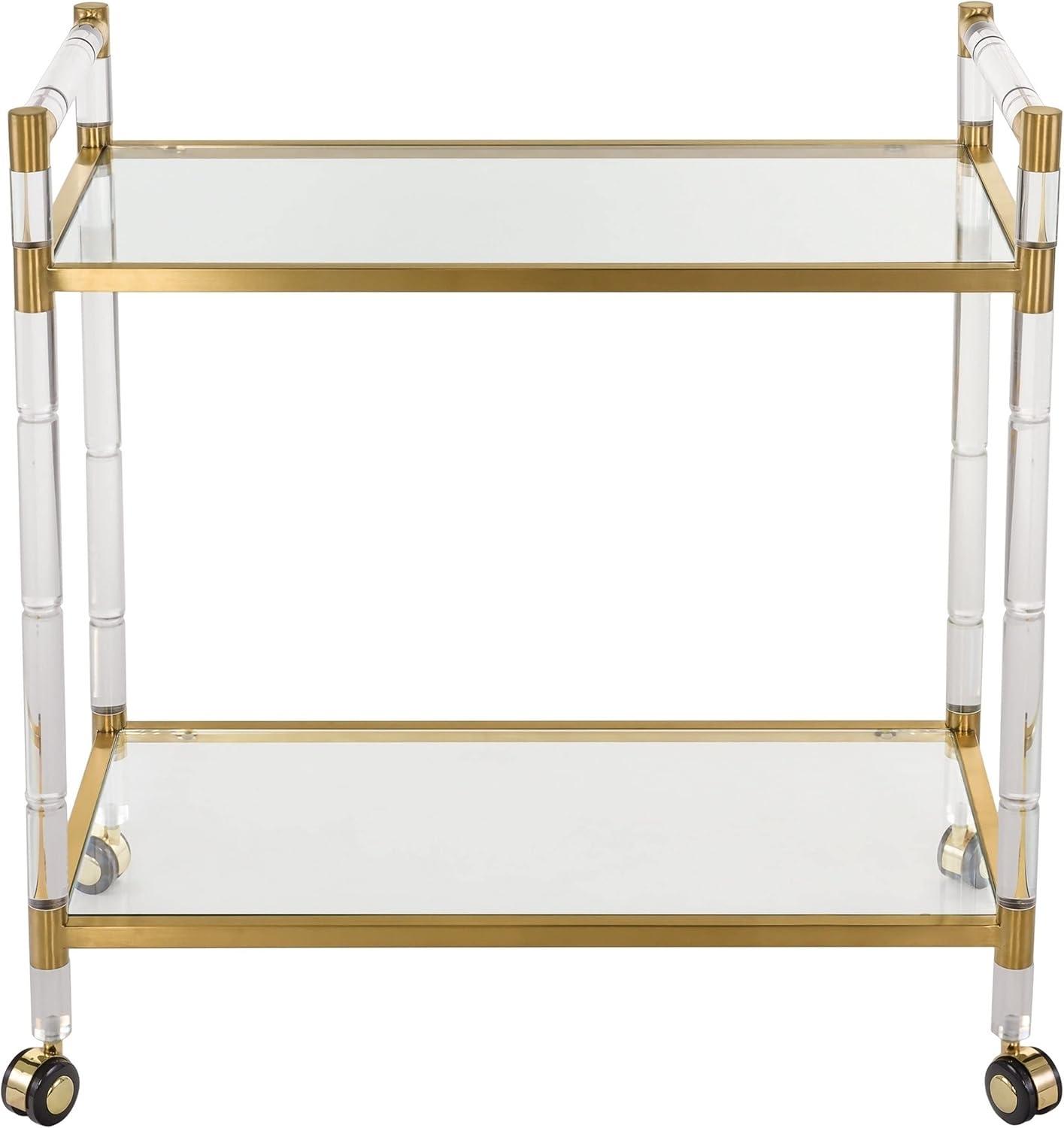 Duval Bar Trolley - Brass - Safavieh.