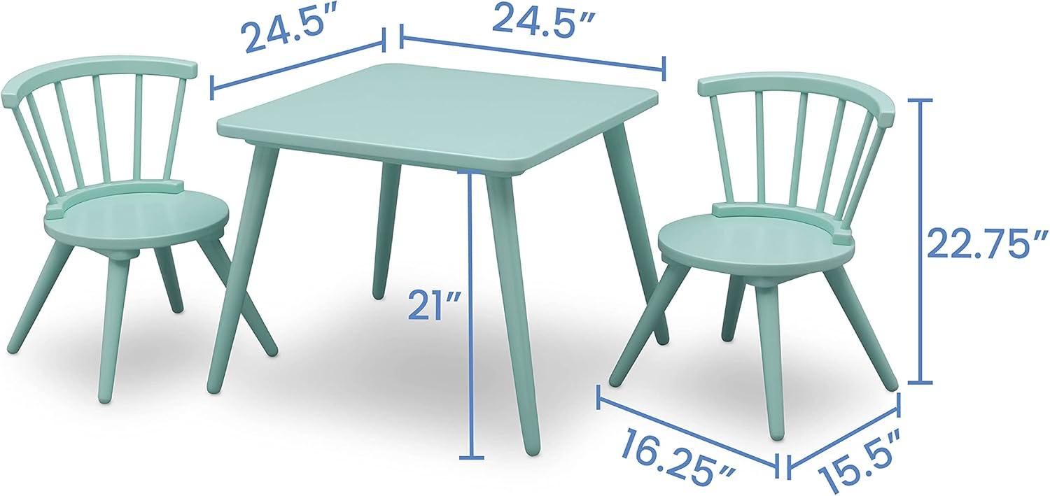 Delta Children Windsor 2-Piece Chair Set, Bianca White