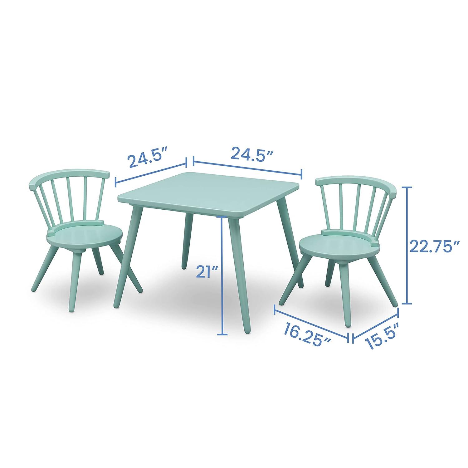 Delta Children Windsor 2-Piece Chair Set, Bianca White