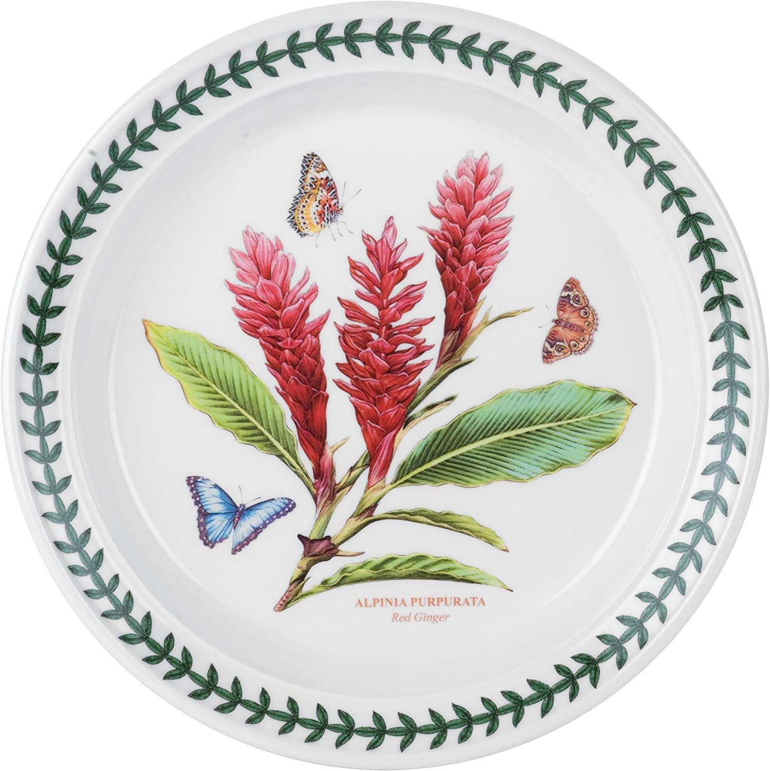 Exotic Floral Ceramic Salad Plates Set of 6