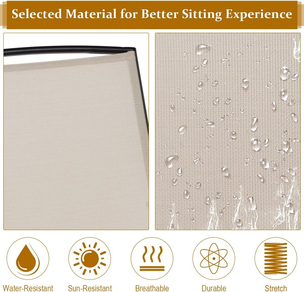 Red Barrel Studio® Patio Bench Glider Chair with Metal Frame, Center Tempered Glass Table, Outside Double Rocking Swing Loveseat for Porch, Garden, Poolside, Balcony, Lawn Rocker Outdoor Glider Bench | Wayfair