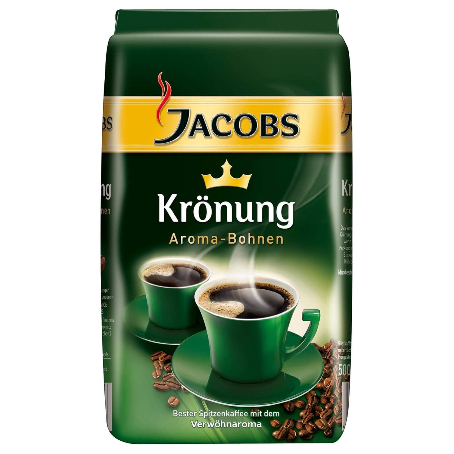 Jacobs Kronung Whole Bean Coffee 17.6oz / 500g