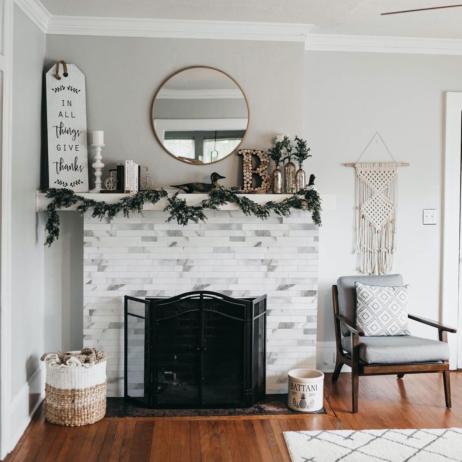 10-Pack Peel and Stick Tile Backsplash 12"X12" PVC Wall Tiles, Stick on Backsplash for Kitchen, Bathroom Tile, Fireplace Décor, Laundry Table, Stair Decals in Cala Golden