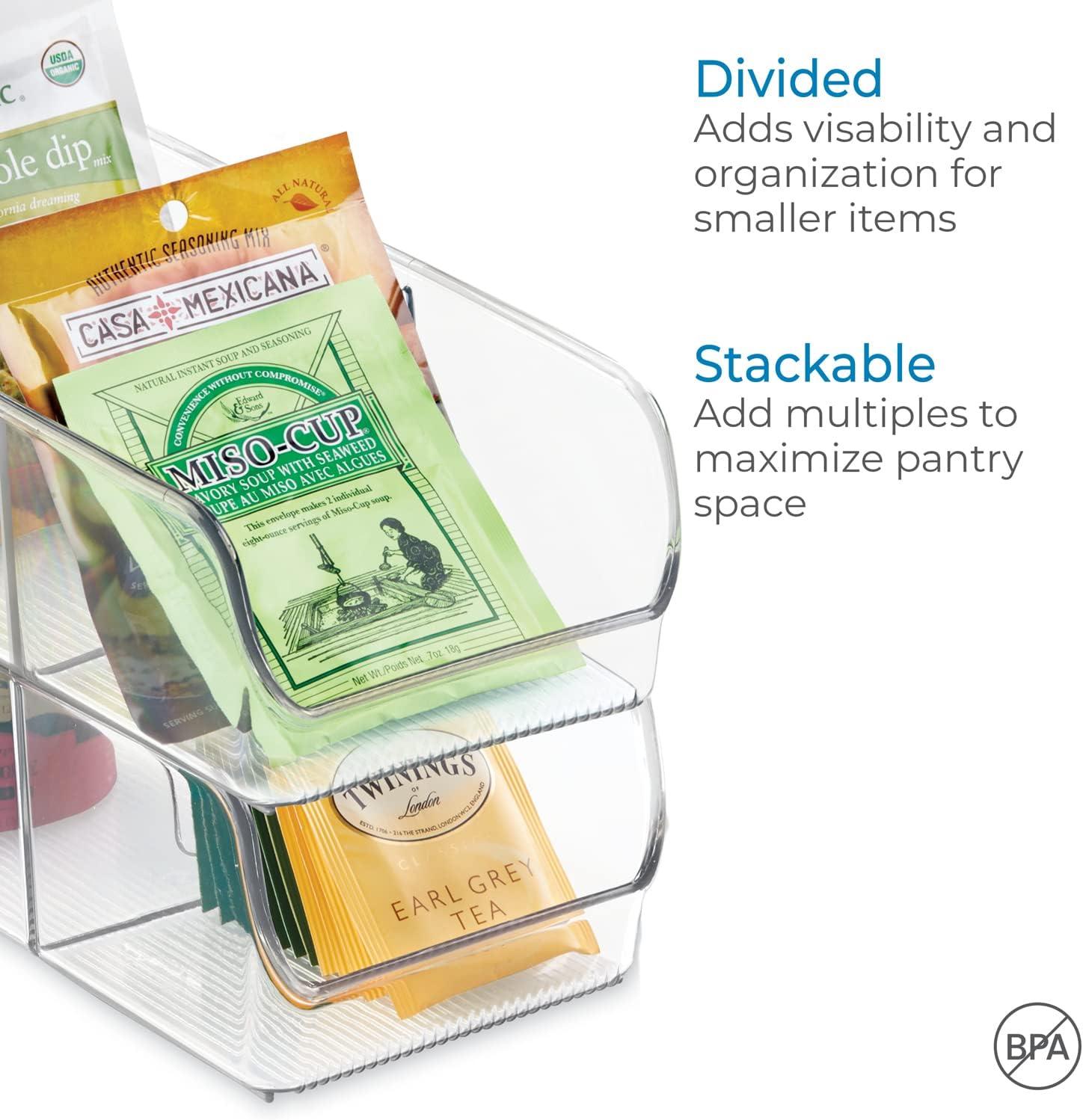 Clear Acrylic 2-Section Spice Organizer for Countertops