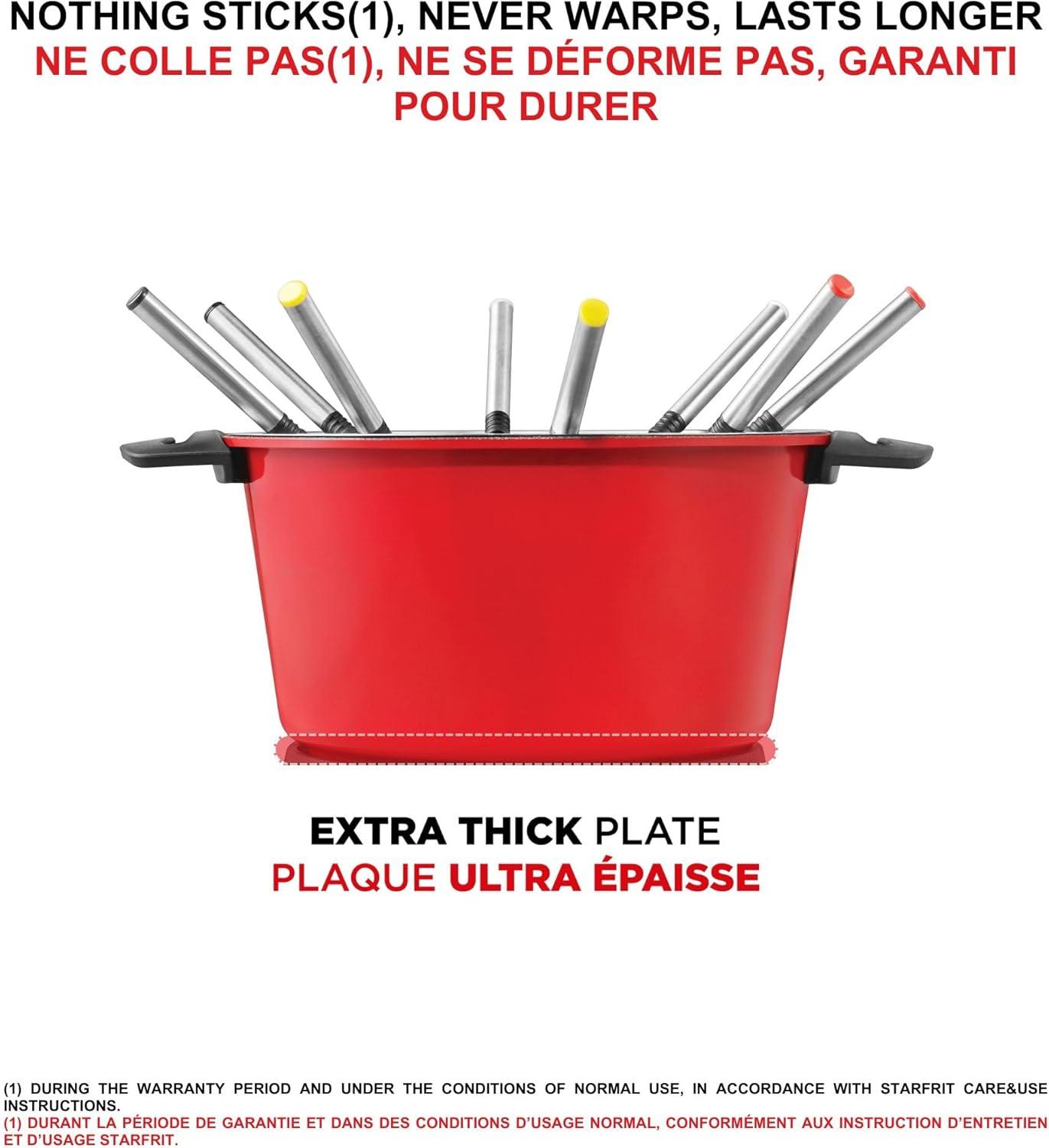 Starfrit The Rock Electric Fondue Set, Red