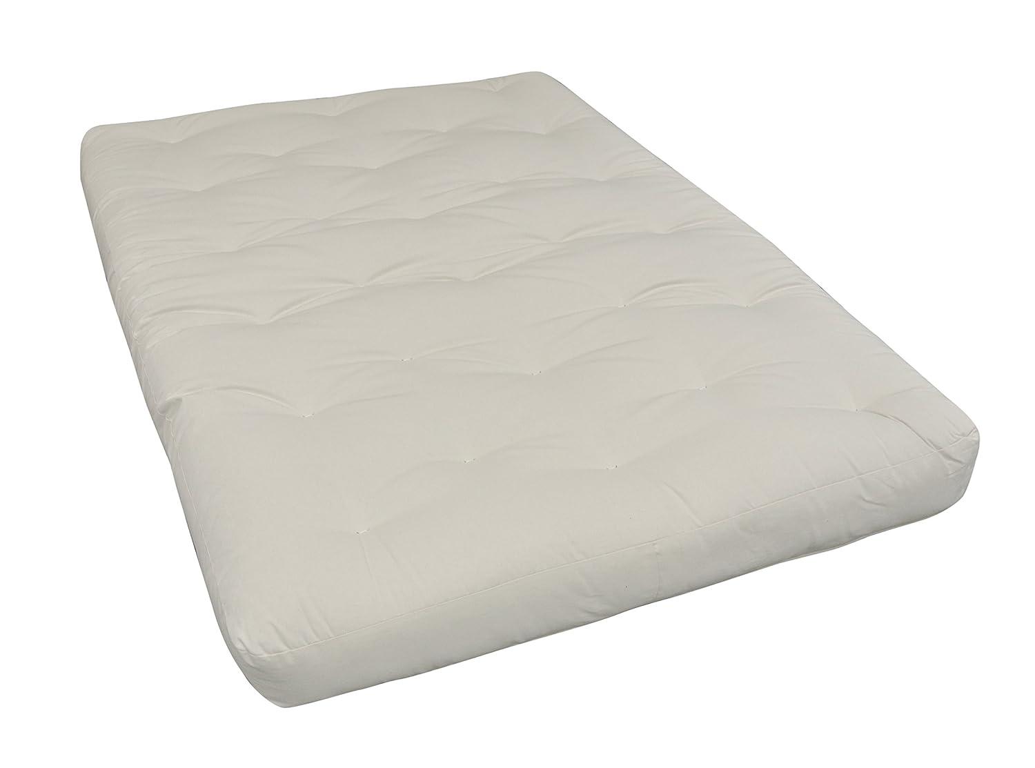 Gold Bond 8" Double Foam & Cotton #611 Natural Futon Mattress-Size:Full