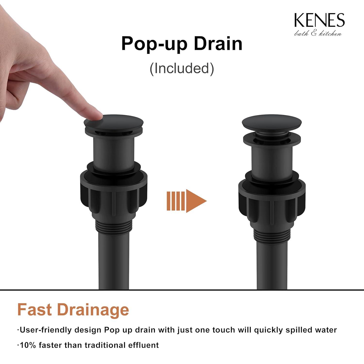 Matte Black Stainless Steel Tall Waterfall Bathroom Faucet