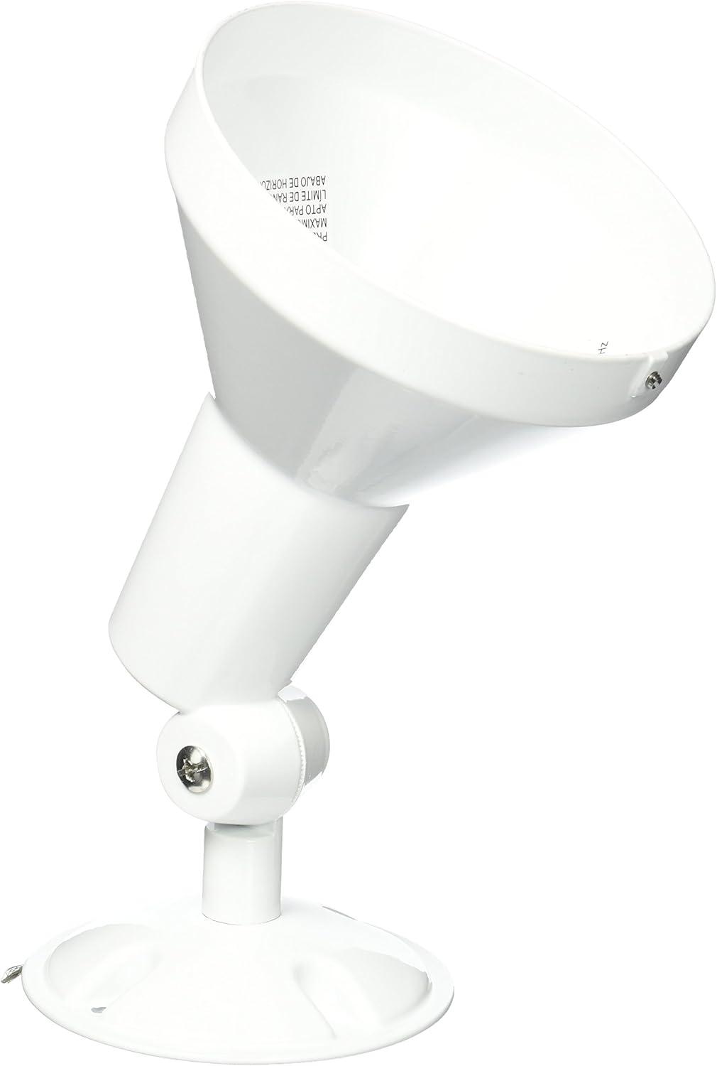 8-in Flood Light Exterior PAR38 w/ Adjustable Swivel White Finish