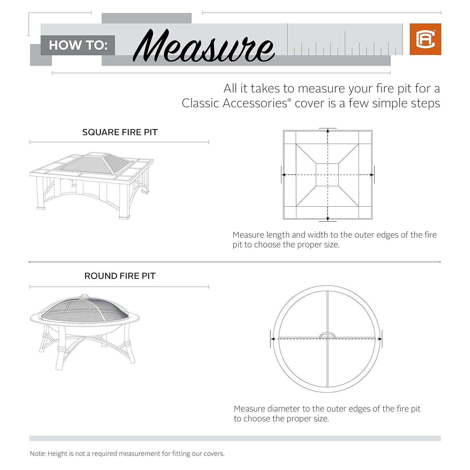 Classic Accessories Outdoor Fire Pit Cover