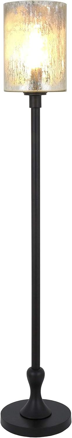 Numit 68" Blackened Bronze Floor Lamp with Mercury Glass Shade