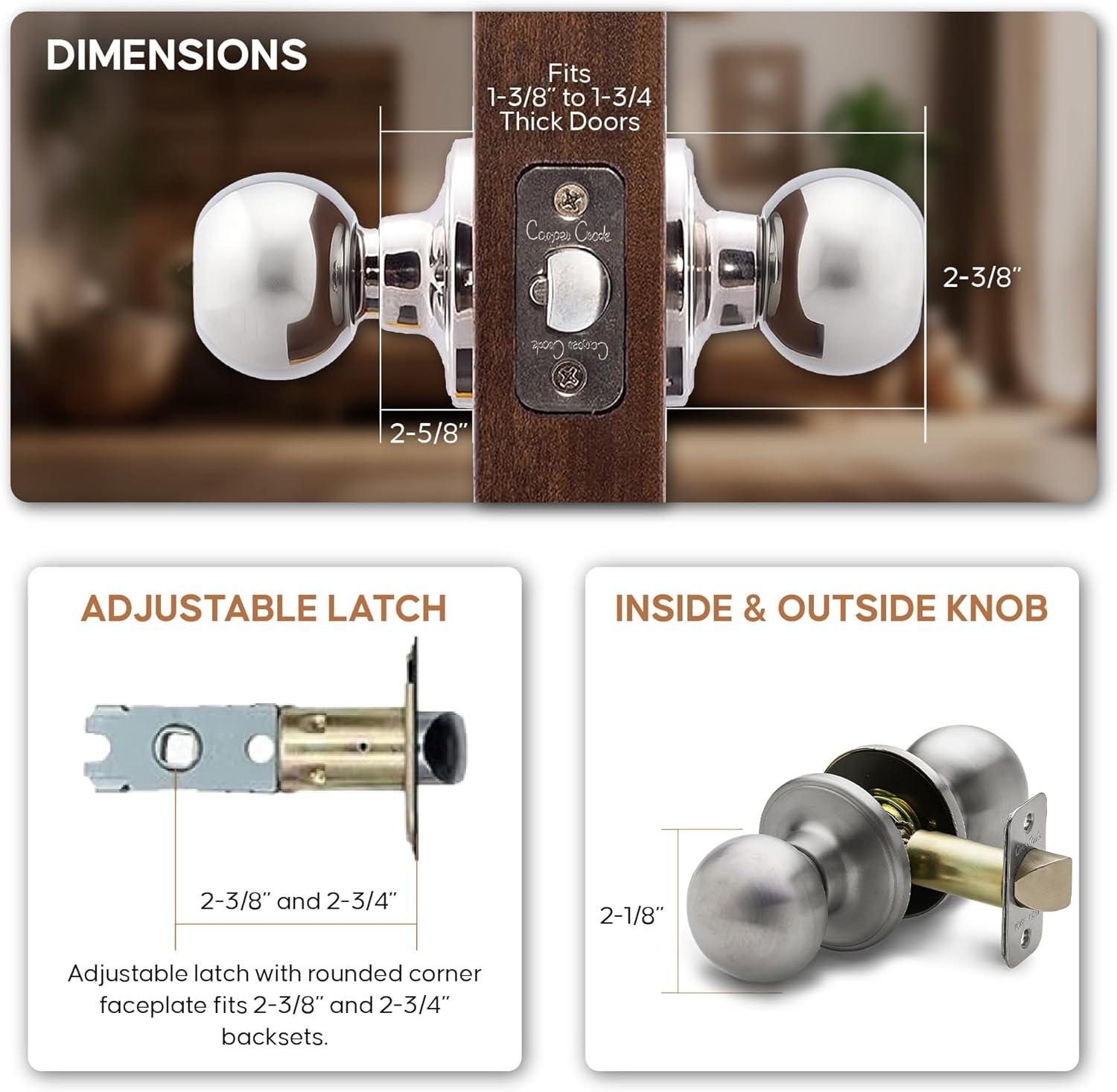 Ball Passage Door Knob with Round Rosette