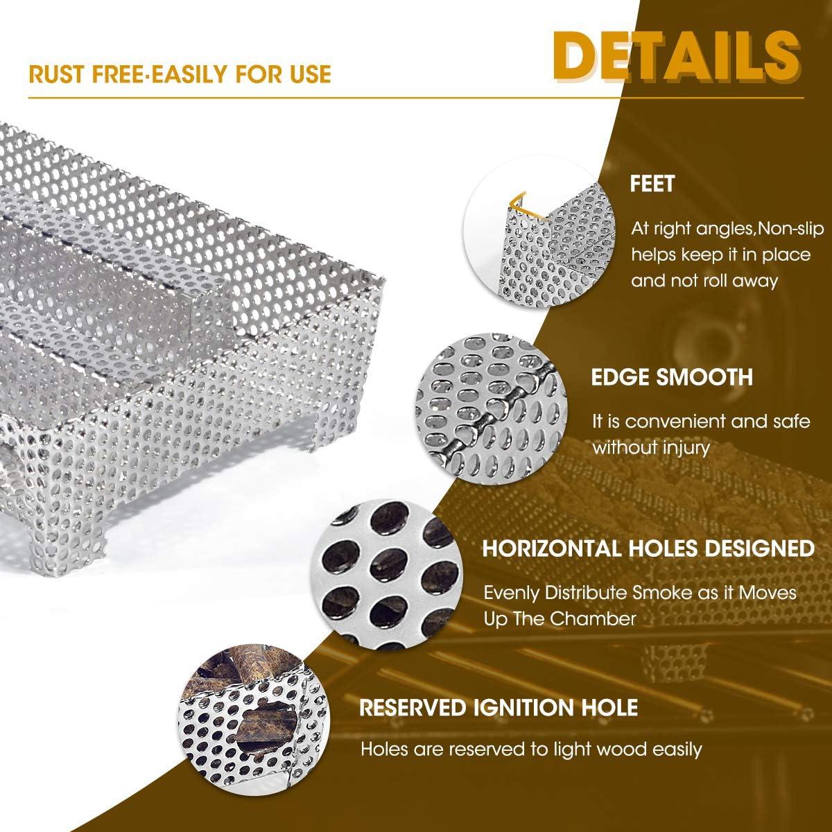 Stainless Steel 5" x 8" Pellet Smoker Tray for BBQ