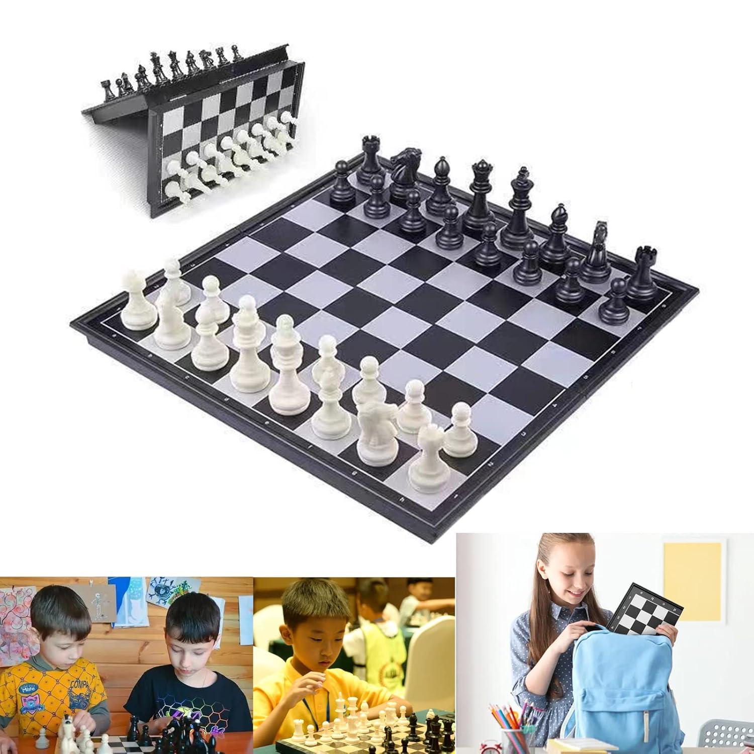 Chess Set Magnetic Travel Folding Board Games Portable Gifts for Kids and Adult, Magnetic Travel Chess Set, Folding Chess Board, Educational Board Game Set