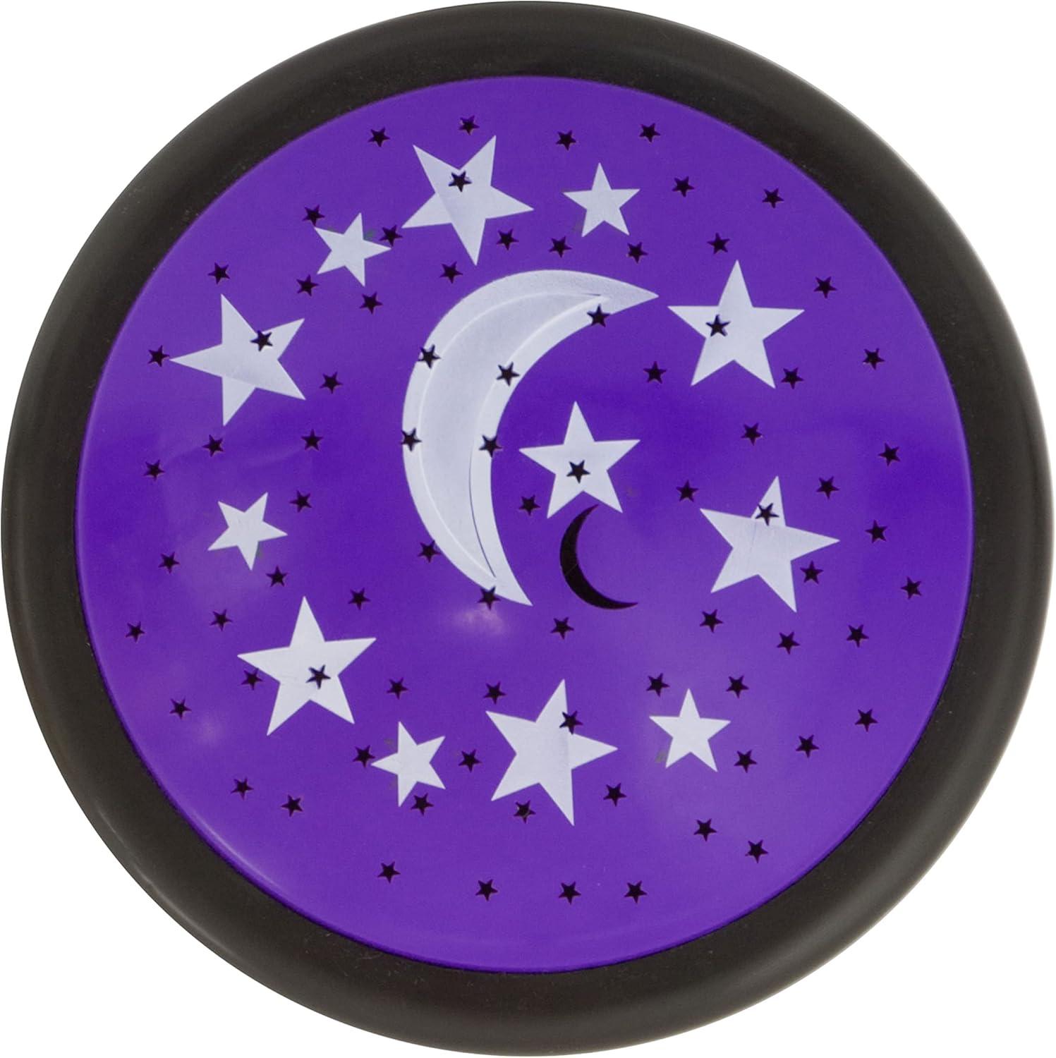 Purple Star and Moon LED Night Light for Kids