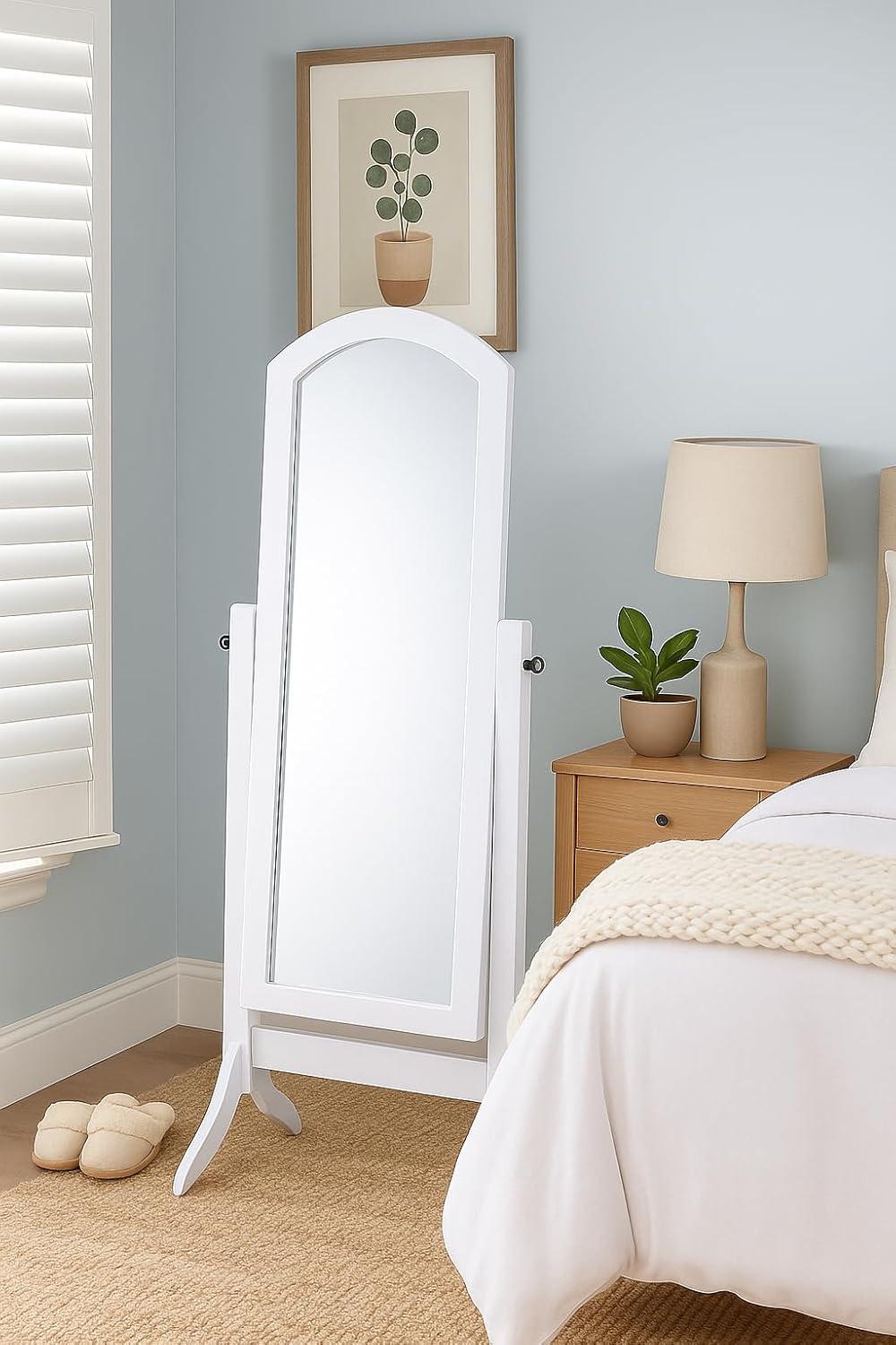 Barrington Cheval Floor Mirror - A/N White White