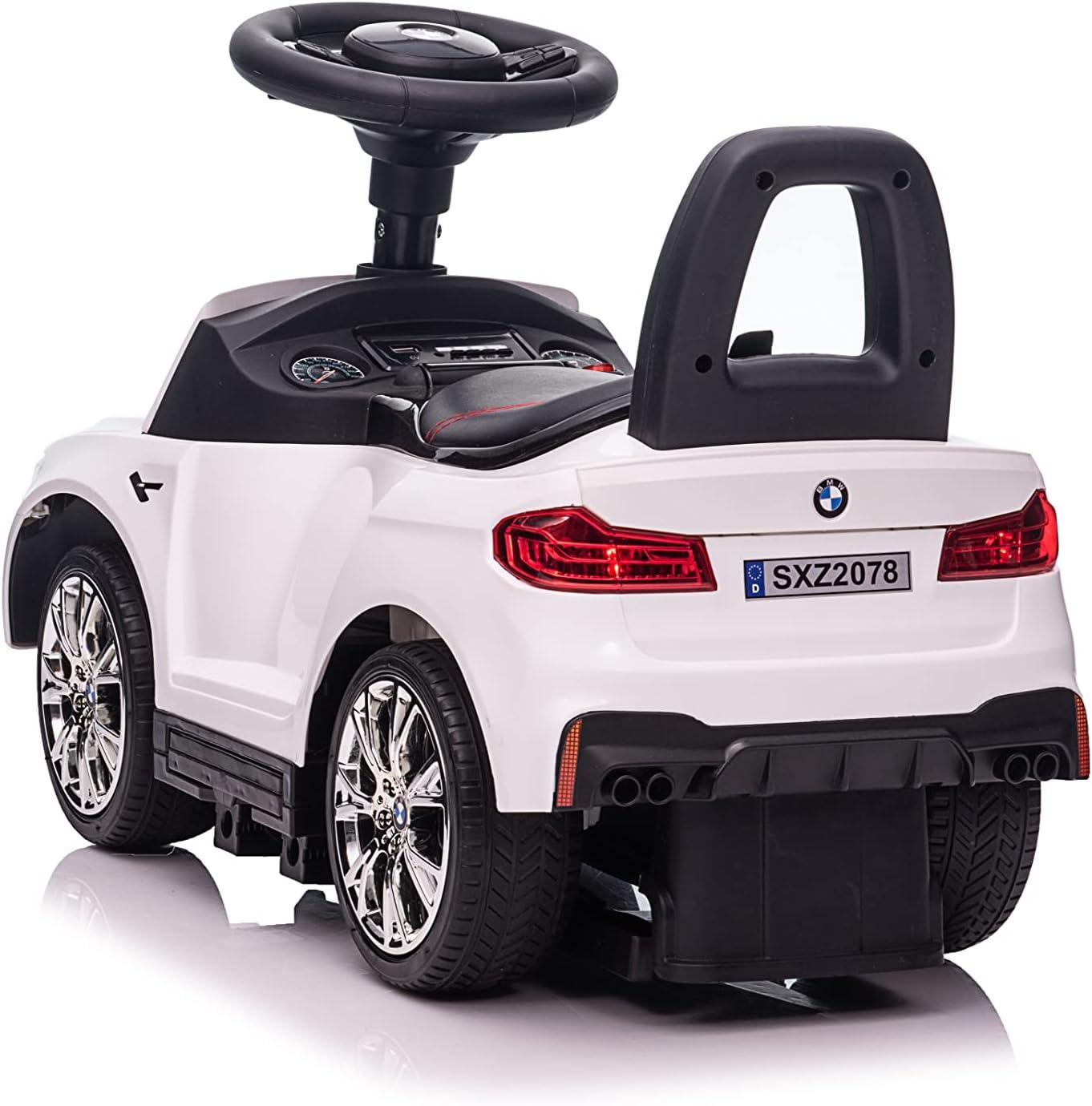 Towallmark Officially Licensed BMW Ride On Push Car for Toddlers, Push Car 4 in 1 with Horn, Adjustable Handle, Guardrails, Kids Ride on Toys Updated Large for 1-3 (White)