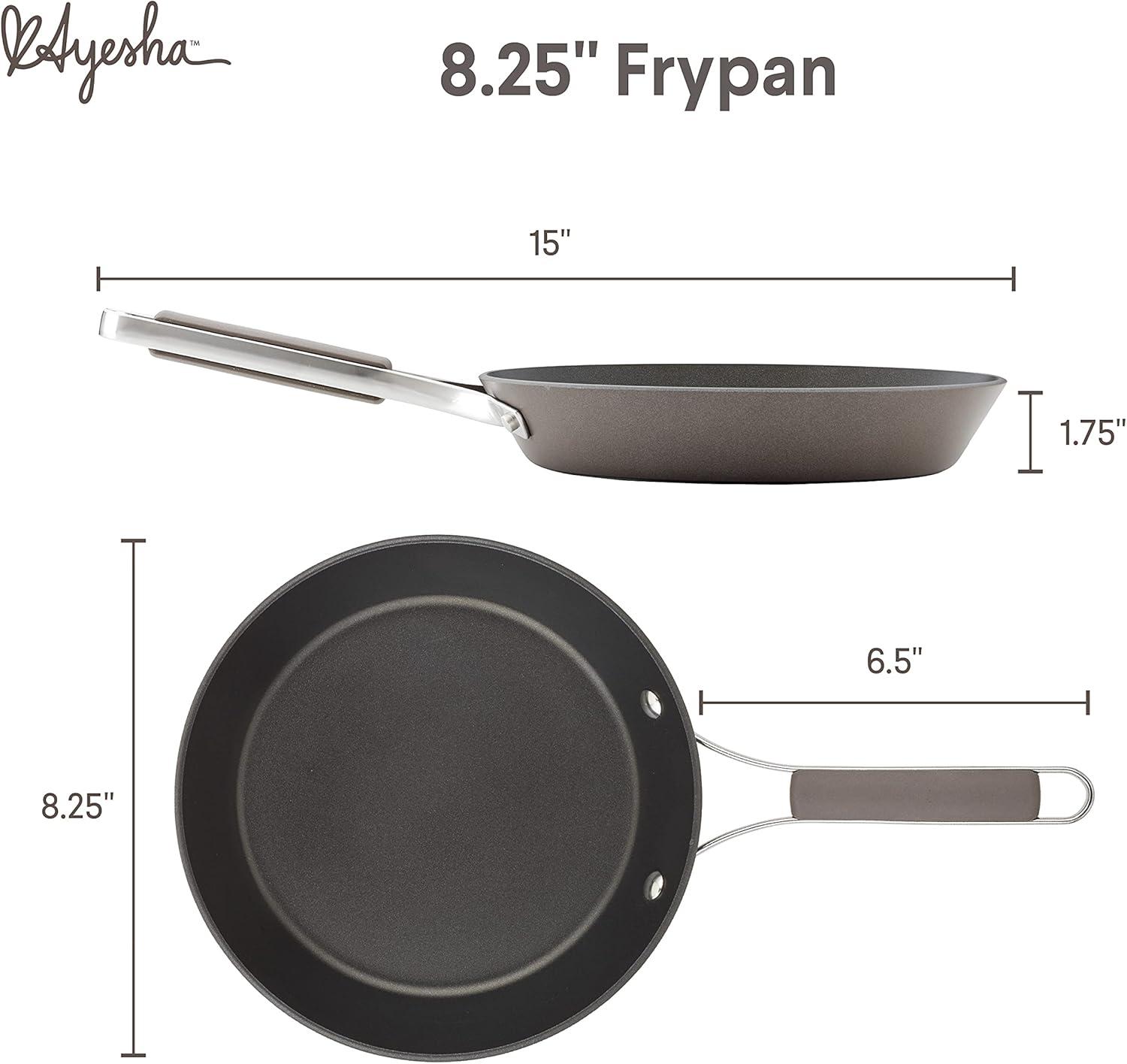 Charcoal Aluminum Nonstick Frying Pan with Stainless Steel Handle